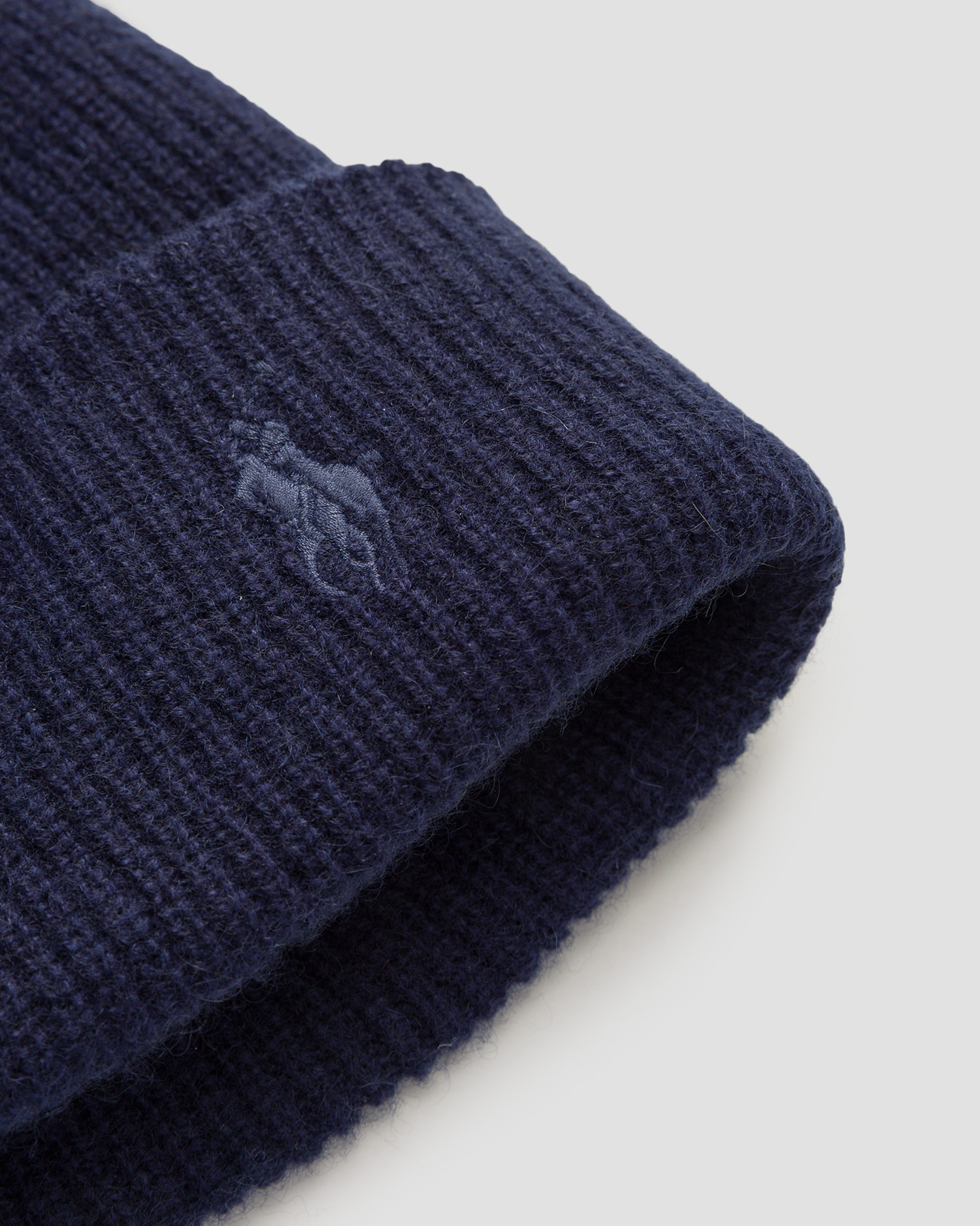 Granatowa czapka z kaszmiru męska Polo Ralph Lauren