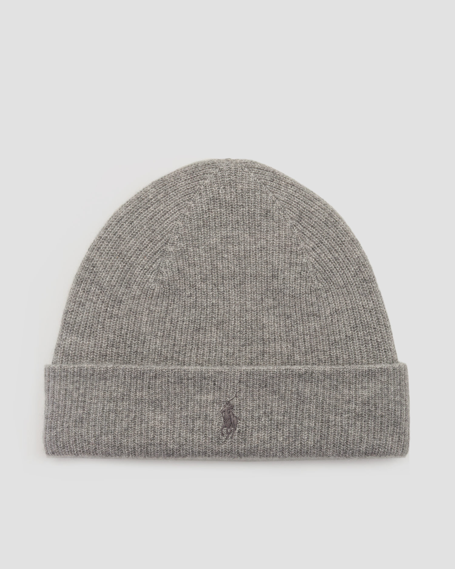 Szara czapka z kaszmiru męska Polo Ralph Lauren