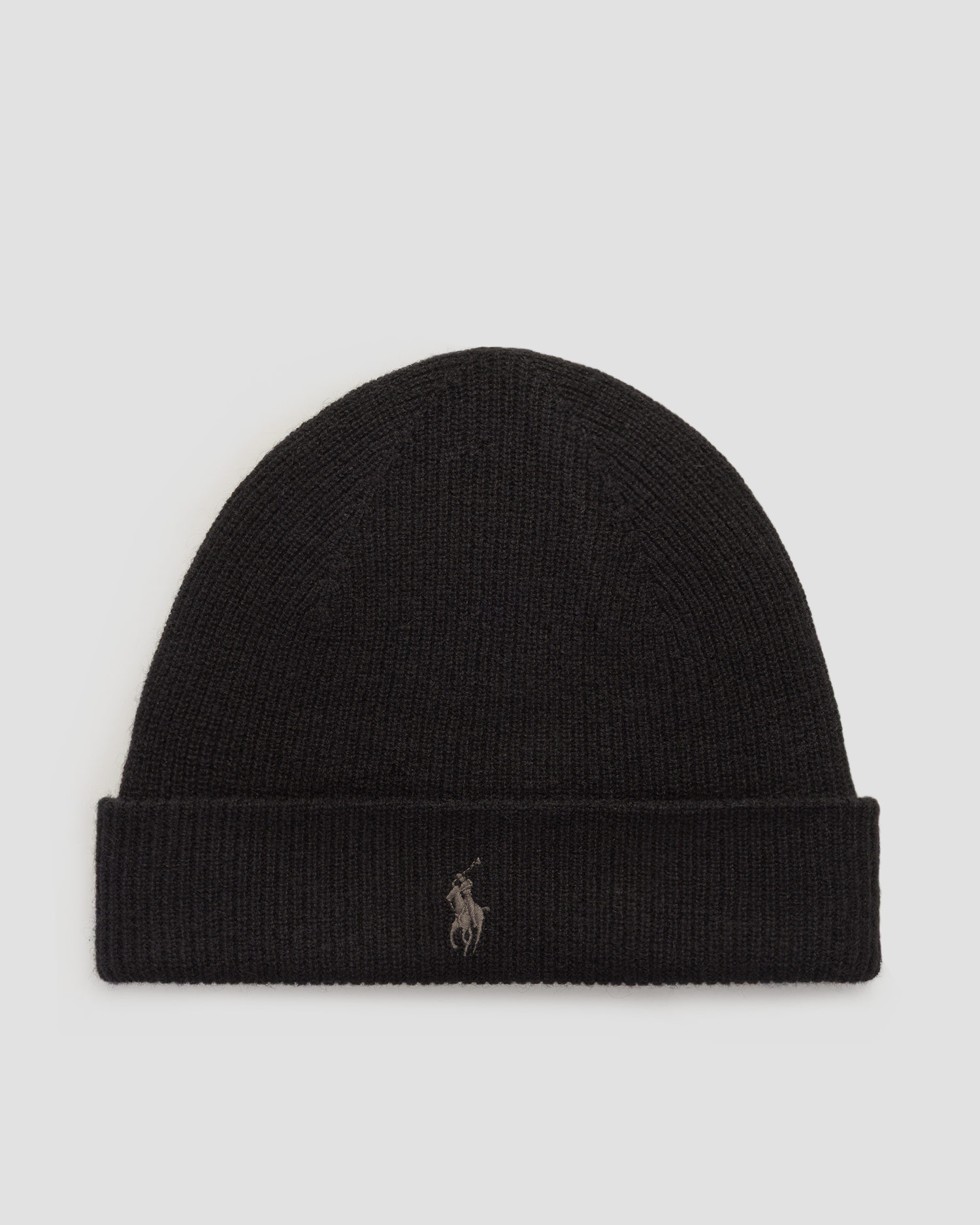 Czarna czapka z kaszmiru męska Polo Ralph Lauren
