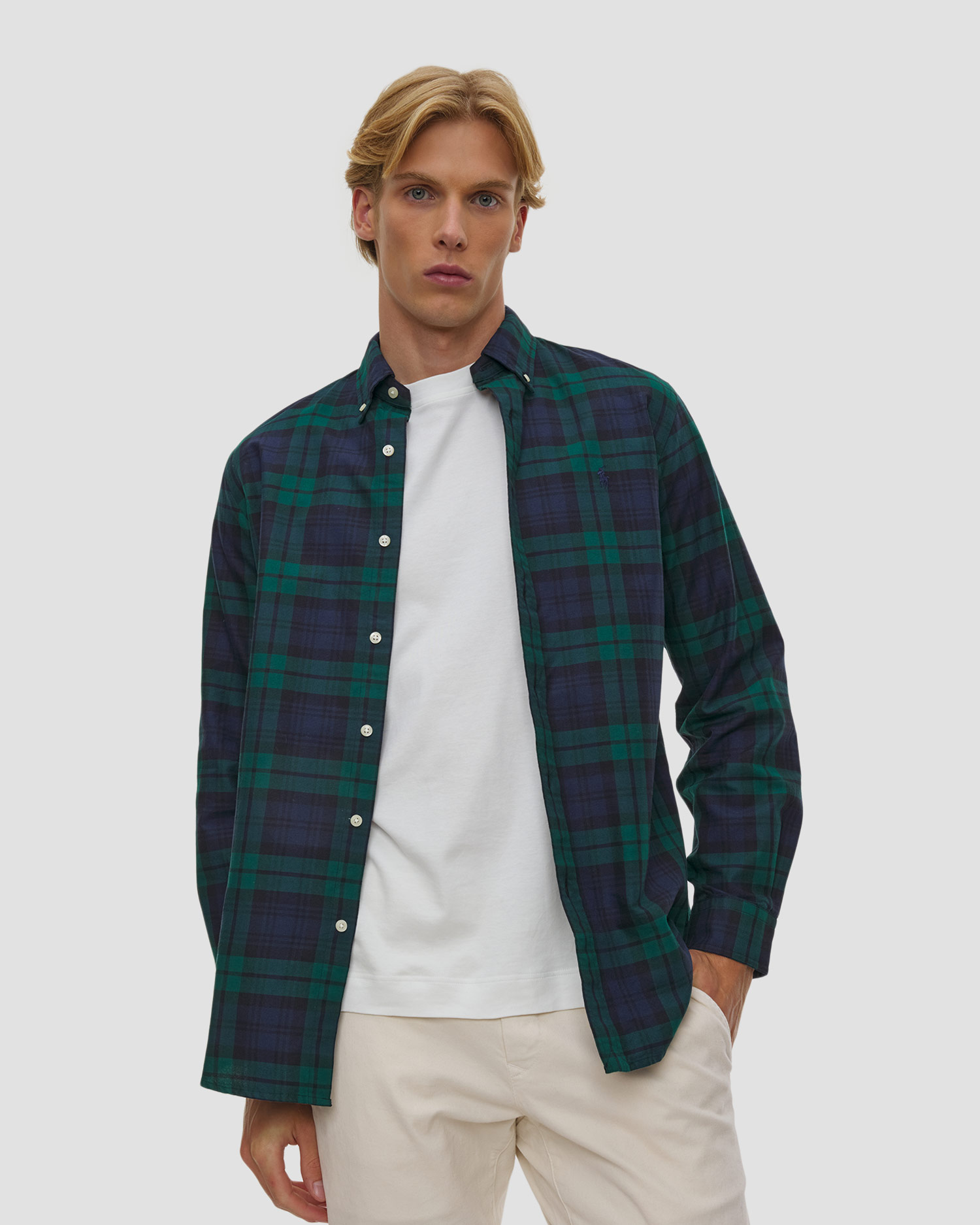 Camicia a quadri da uomo Custom Fit Polo Ralph Lauren