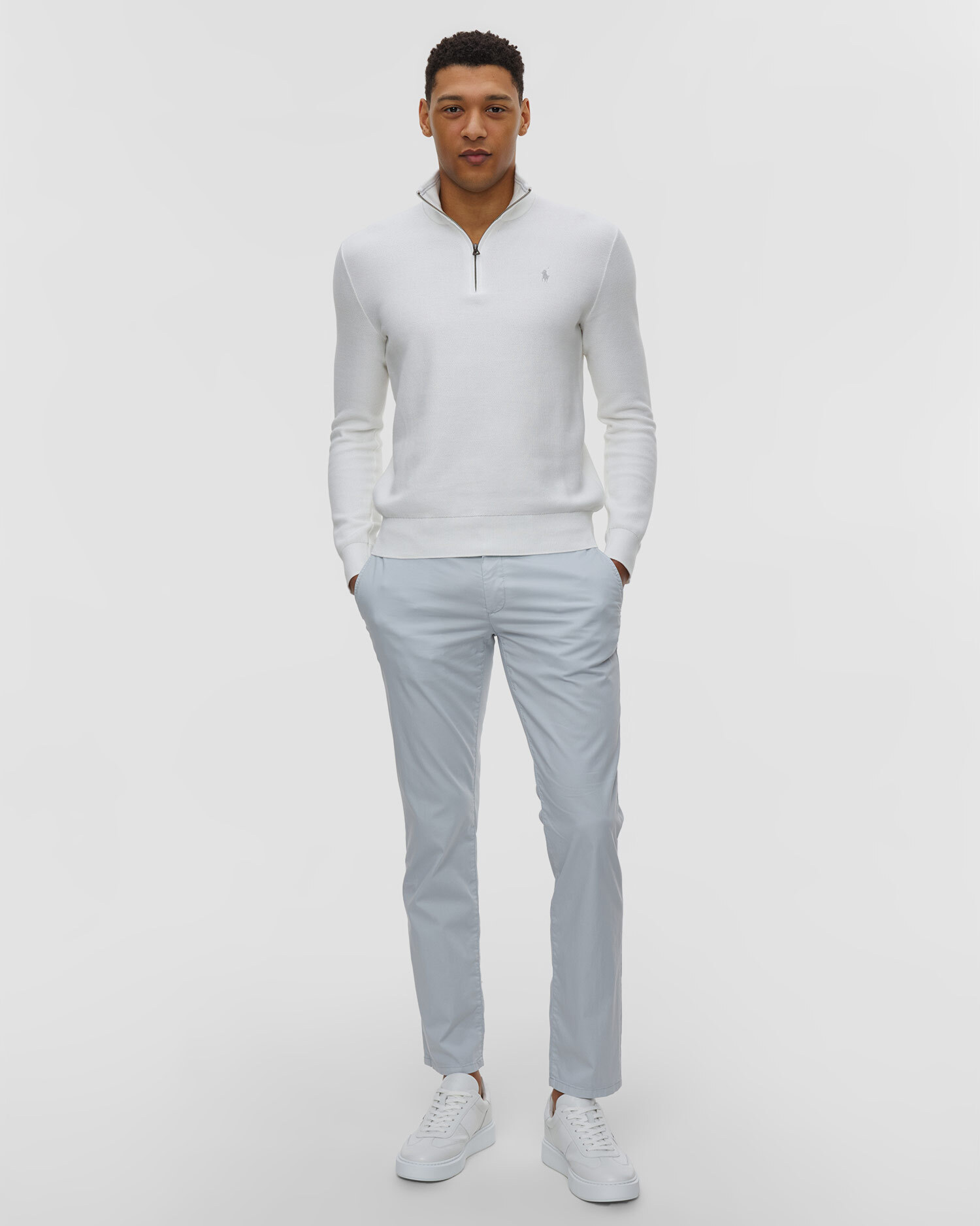 Pánsky biely sveter Polo Ralph Lauren