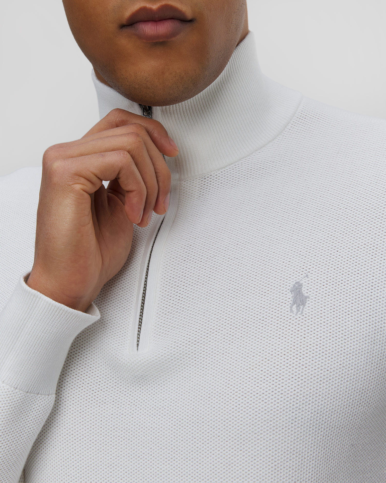 Pánsky biely sveter Polo Ralph Lauren