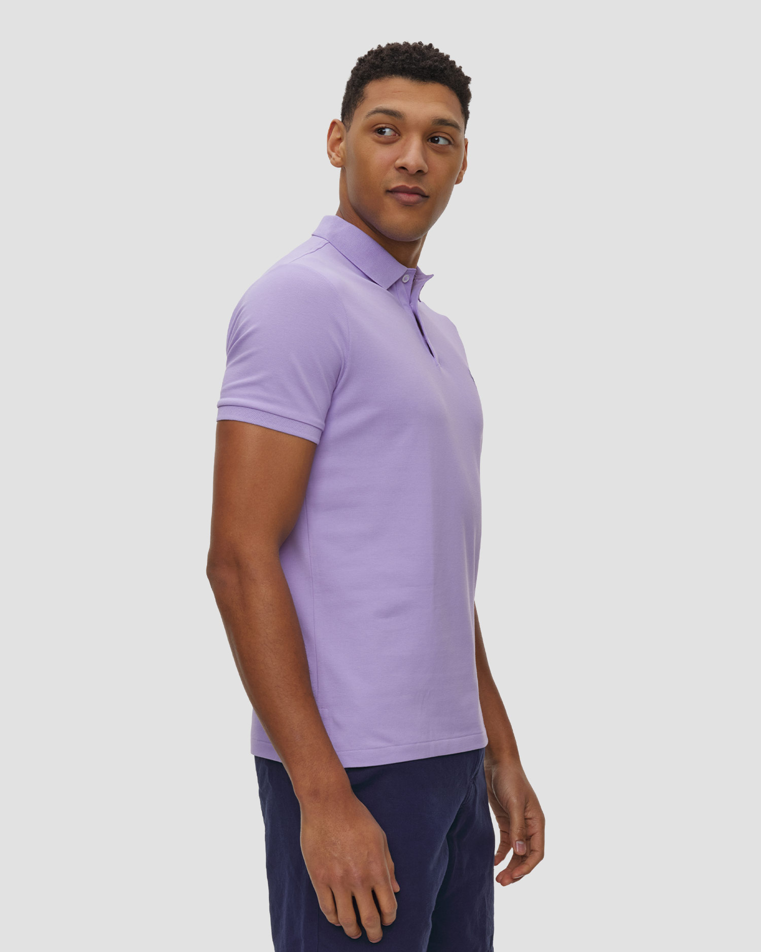 Fialová pánská polokošile Polo Ralph Lauren