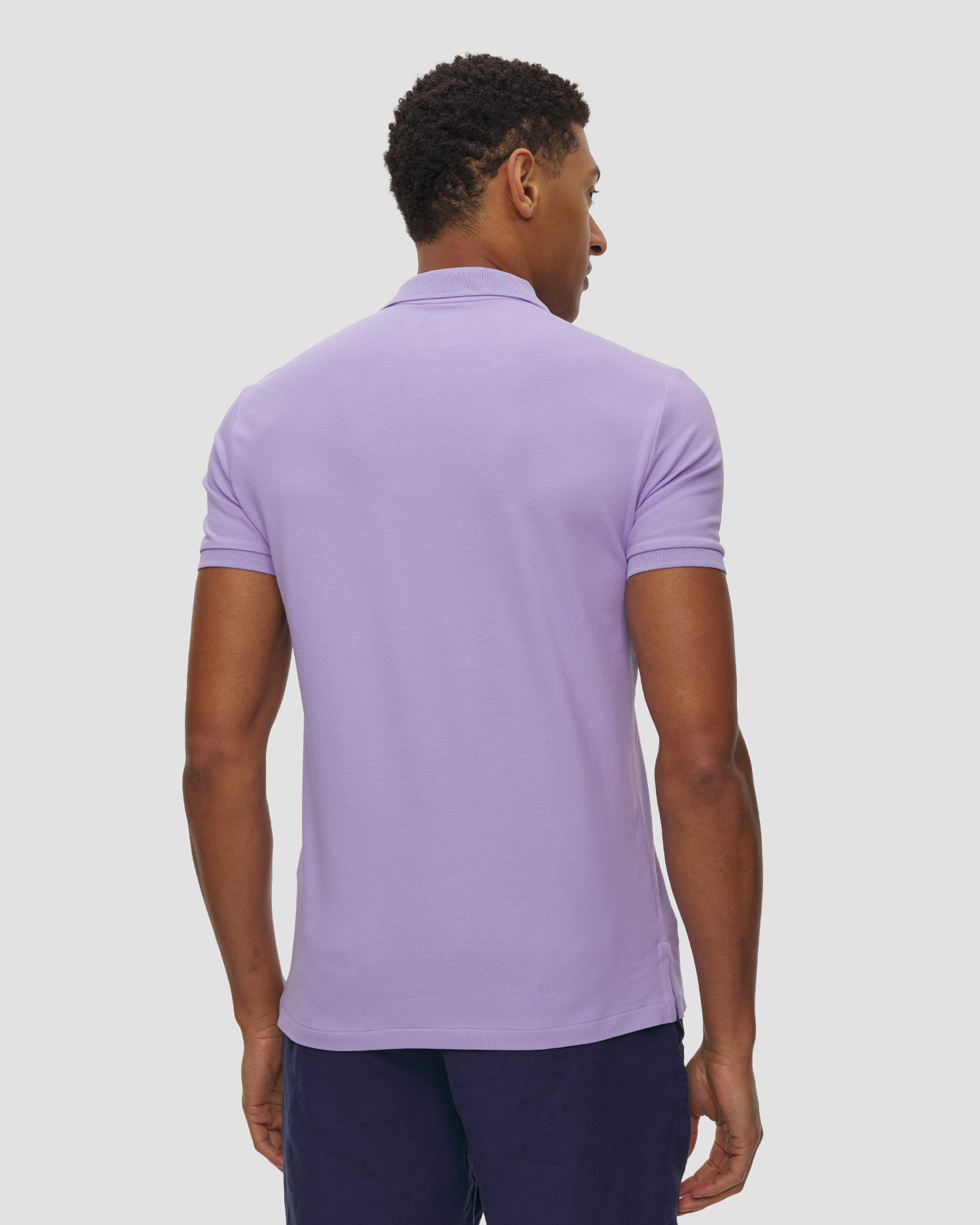 Fialová pánská polokošile Polo Ralph Lauren