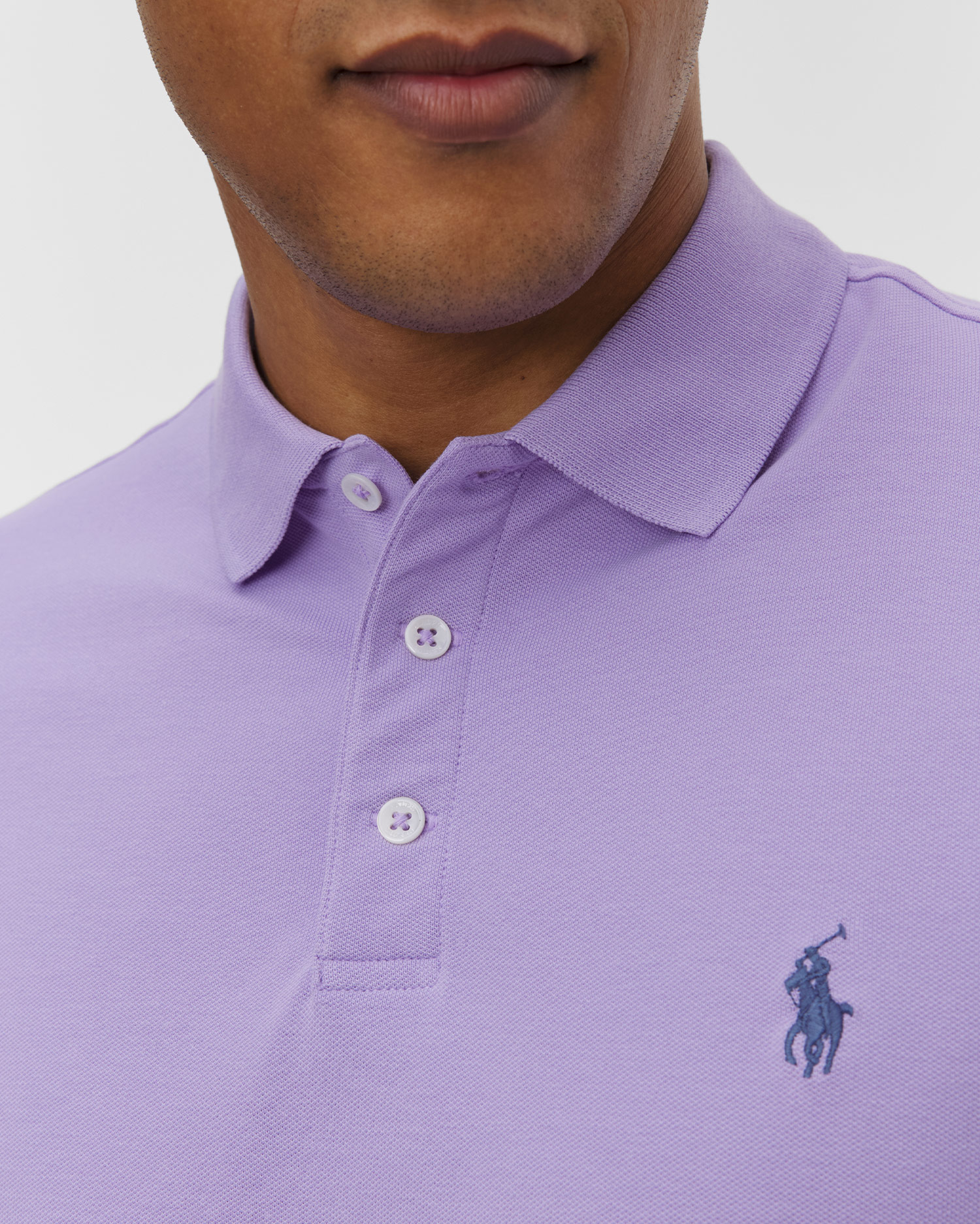Fialová pánská polokošile Polo Ralph Lauren