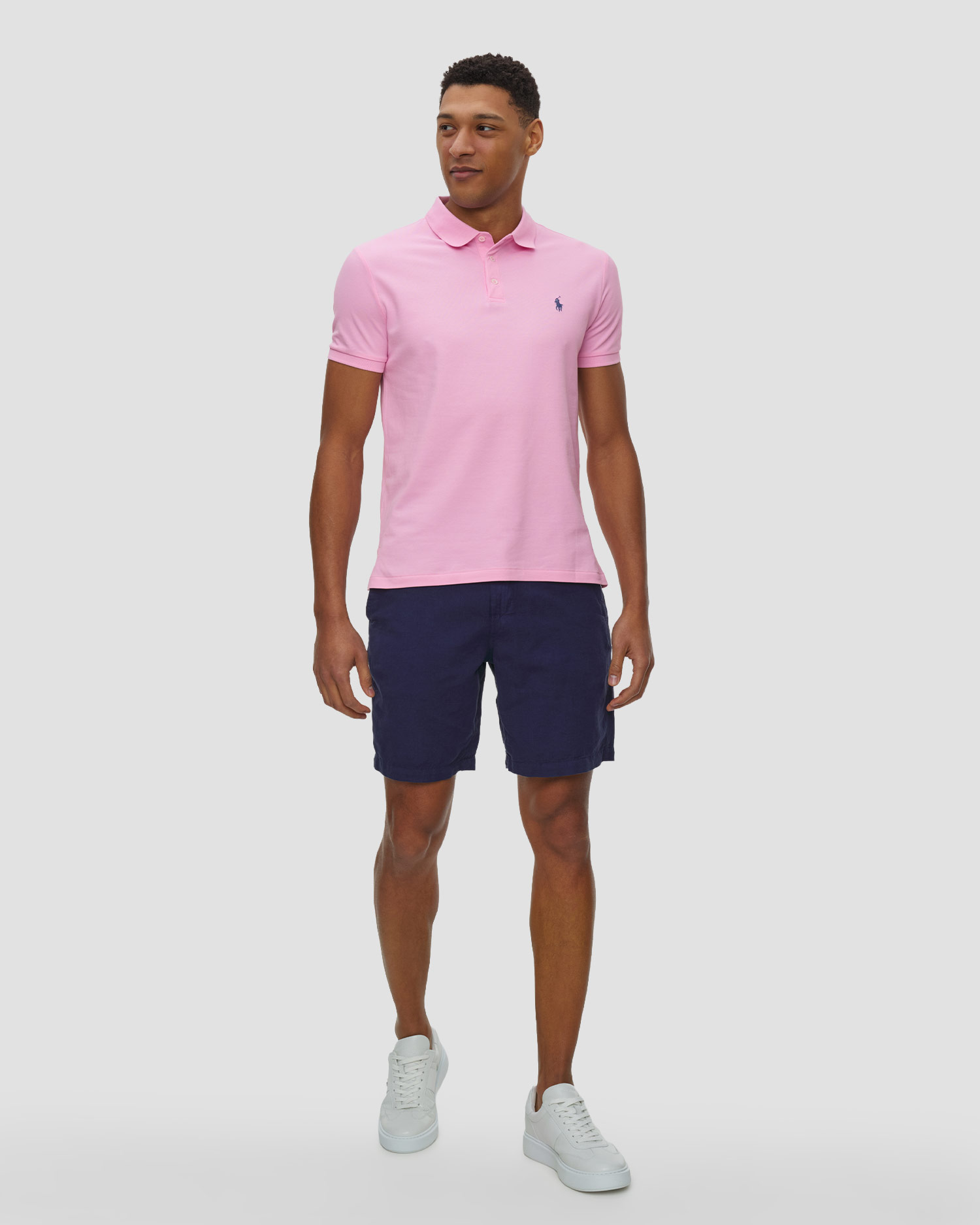 Růžová pánská polokošile Polo Ralph Lauren