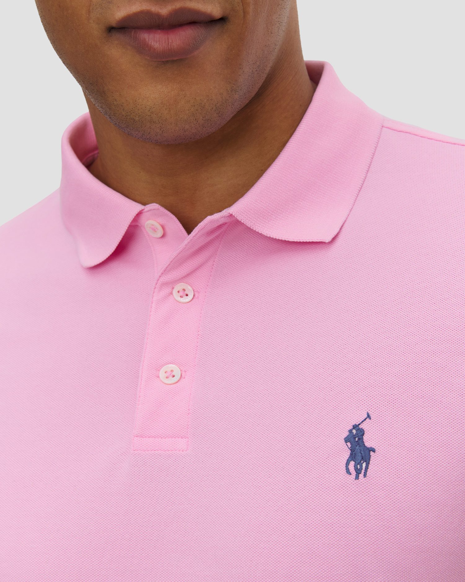 Růžová pánská polokošile Polo Ralph Lauren
