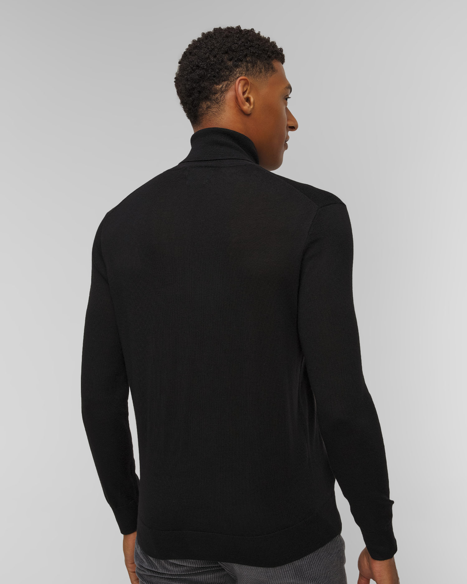 Dolcevita nero in lana da uomo Ralph Lauren