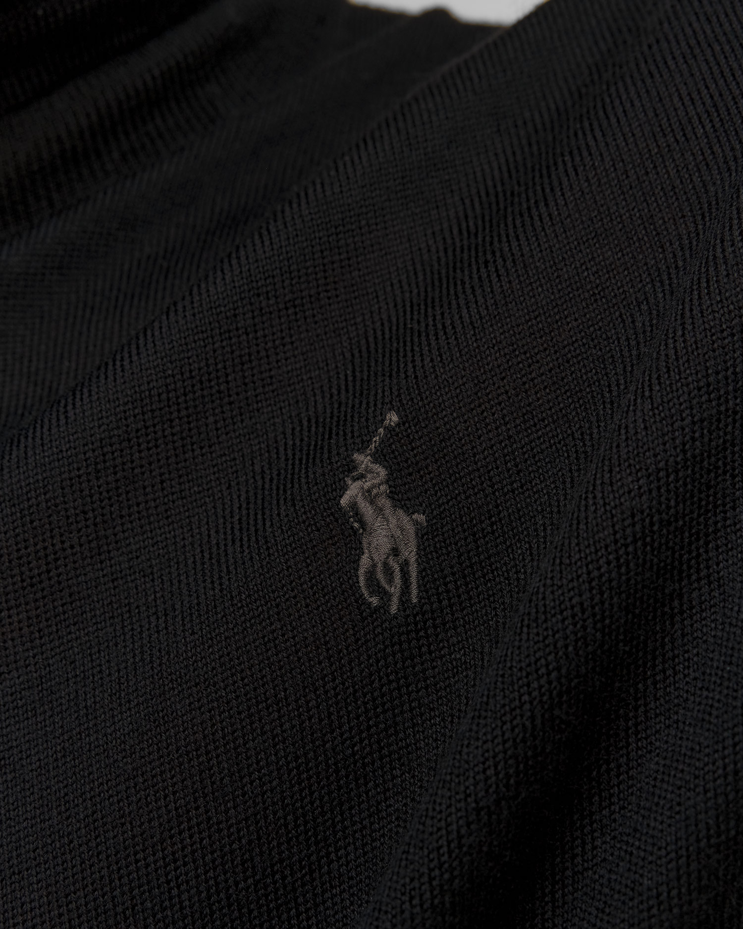 Dolcevita nero in lana da uomo Ralph Lauren