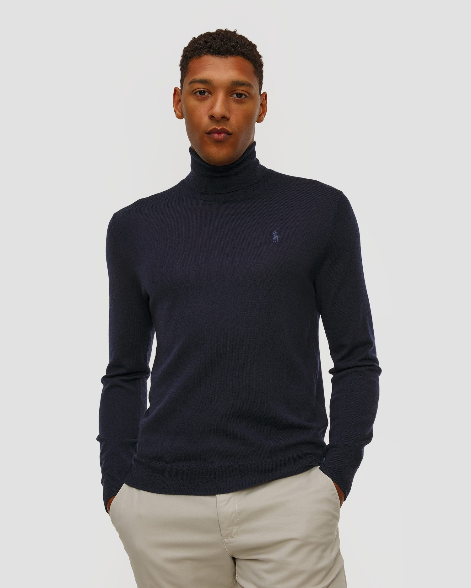 Polo Ralph Lauren Rollkragenpullover aus Wolle für Herren in Marineblau