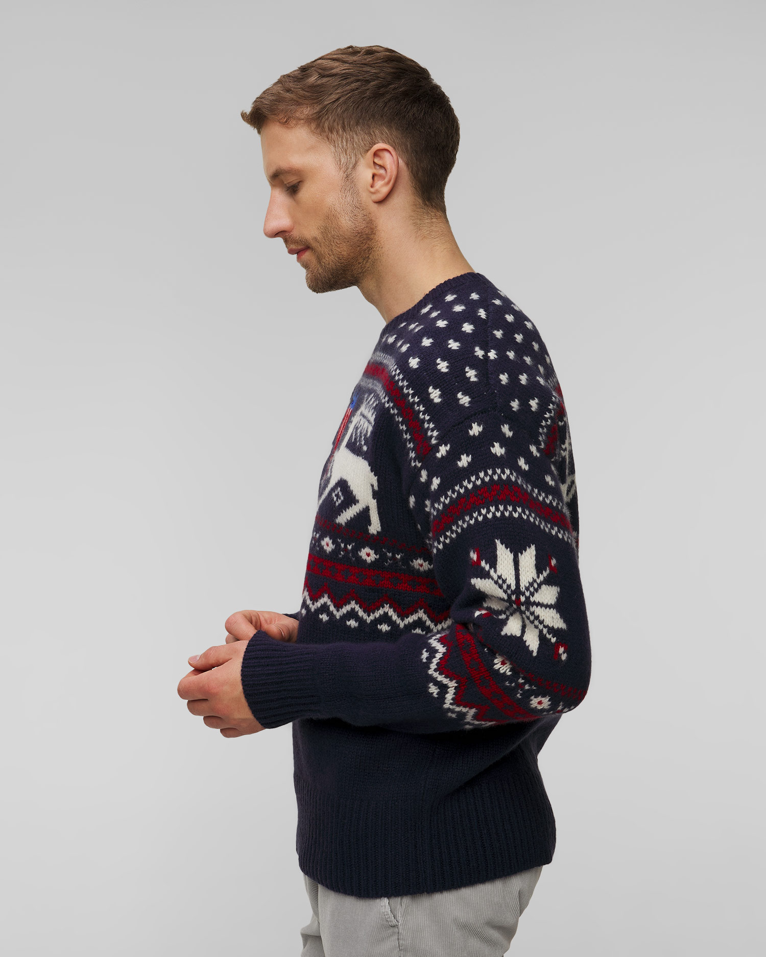 Men's navy blue wool jumper Polo Ralph Lauren