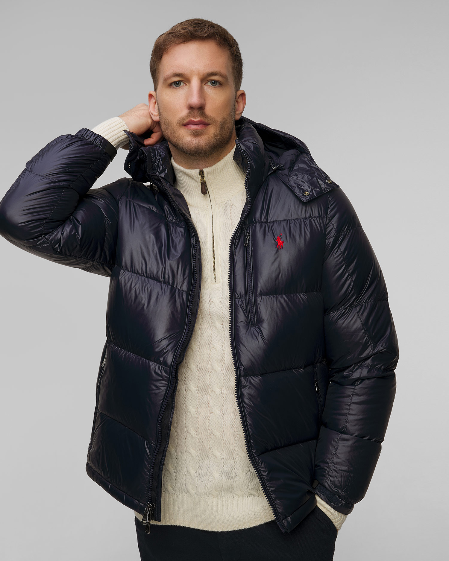 Men's navy blue down jacket Polo Ralph Lauren
