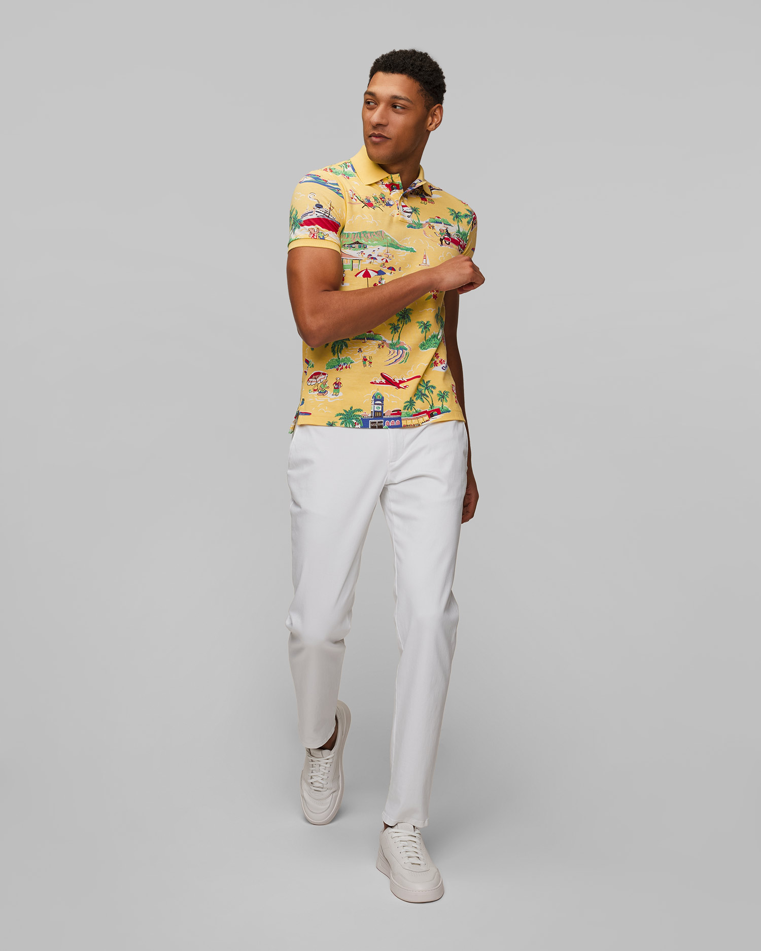 Pánska žltá polokošeľa Polo Ralph Lauren