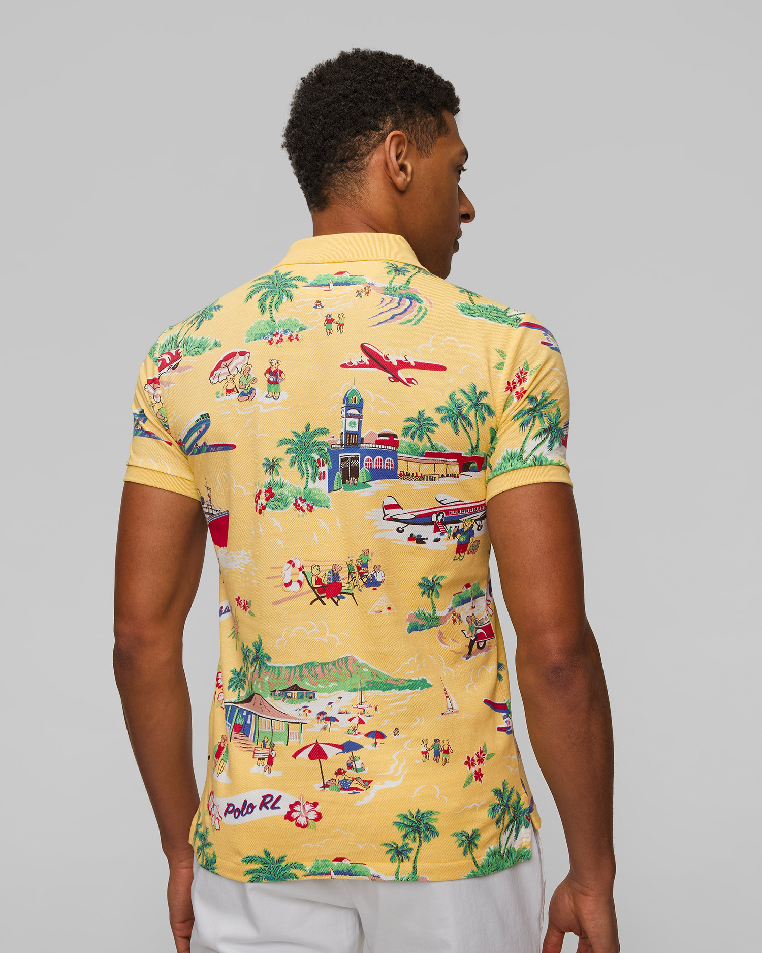 Pánska žltá polokošeľa Polo Ralph Lauren