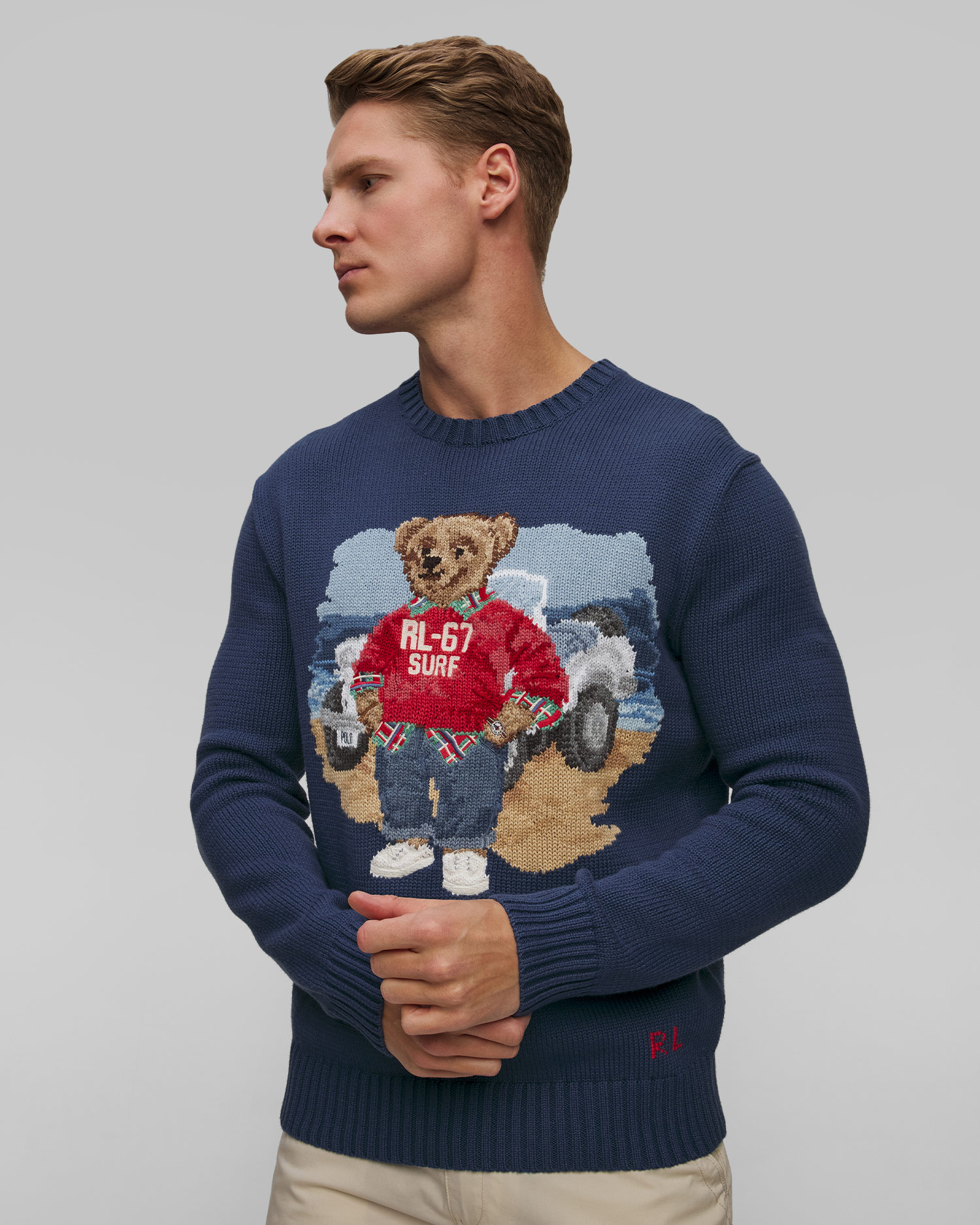 Pull bleu marine pour hommes Polo Ralph Lauren