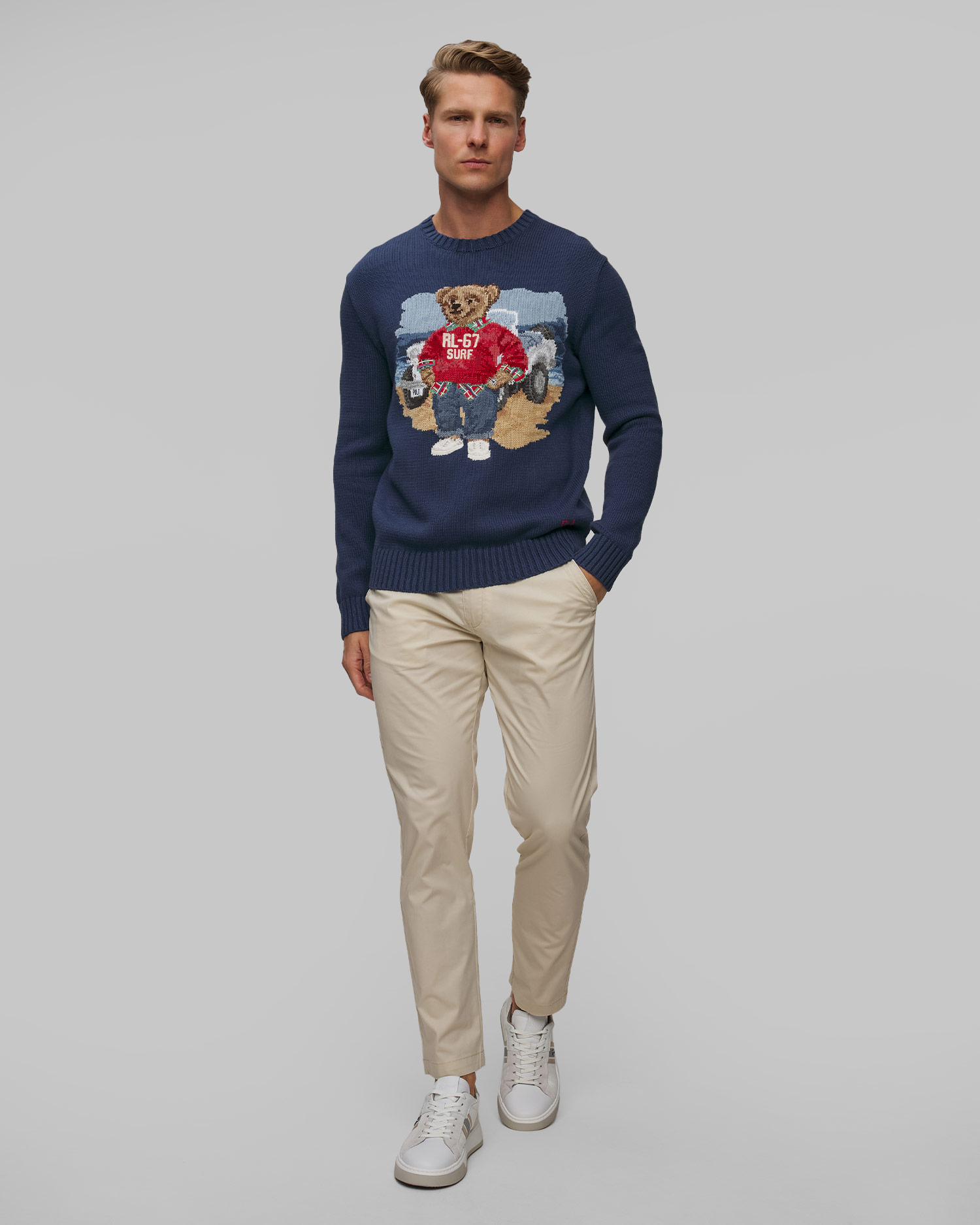 Pull bleu marine pour hommes Polo Ralph Lauren