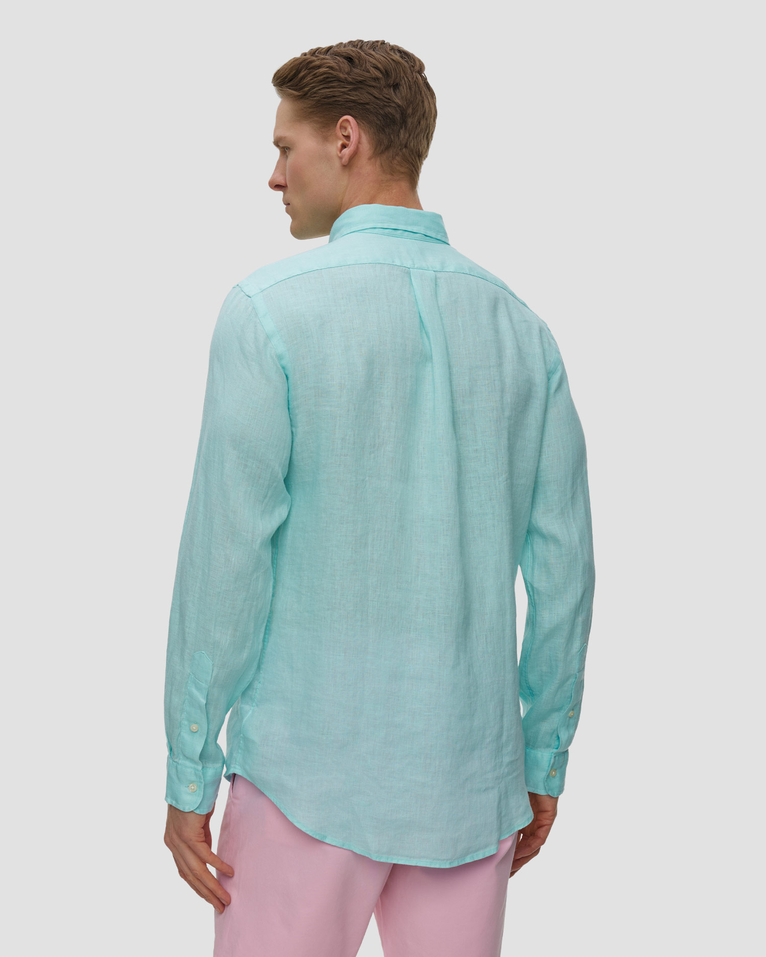 Chemise en lin bleue pour hommea Polo Ralph Lauren