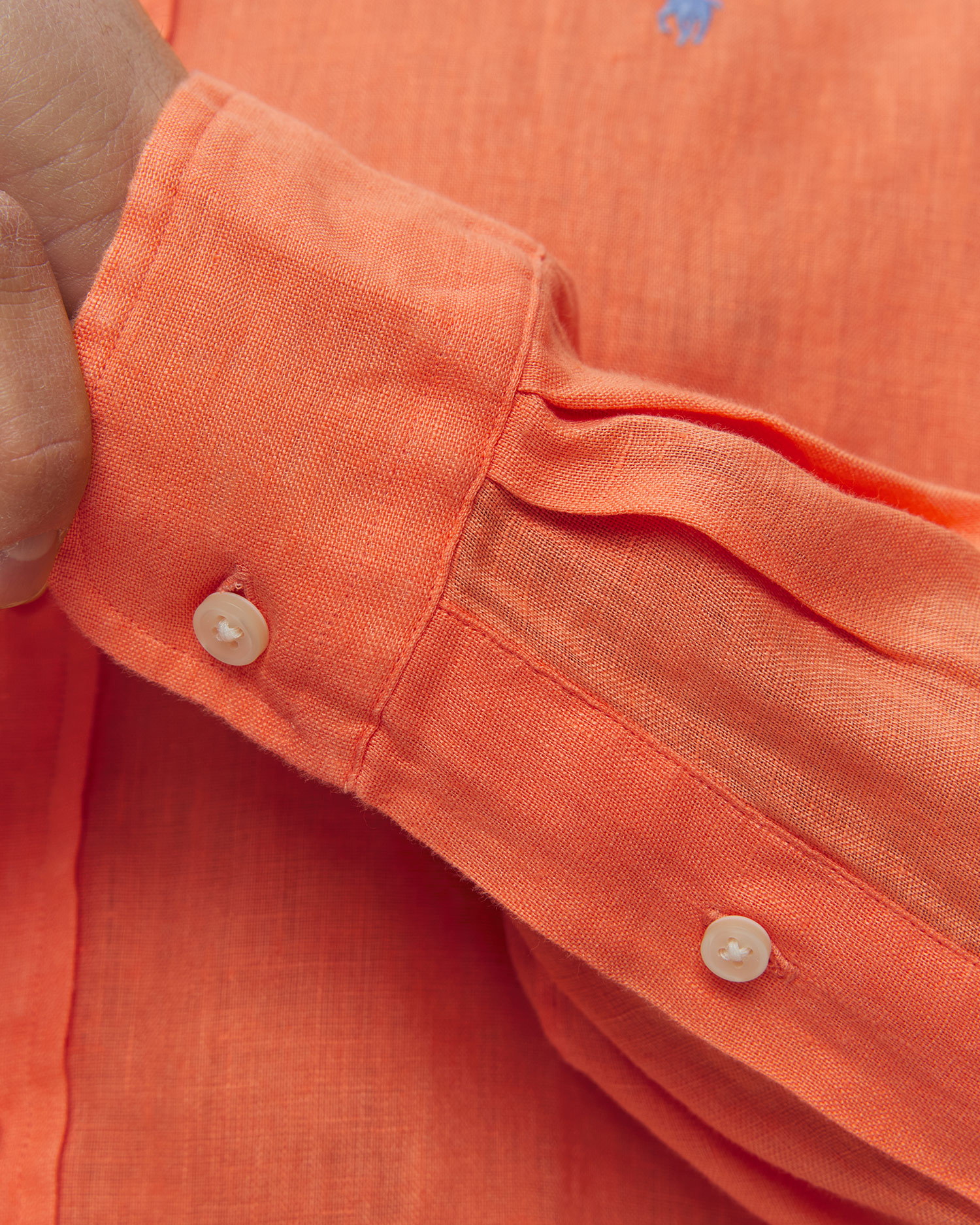 Chemise en lin orange pour hommea Polo Ralph Lauren