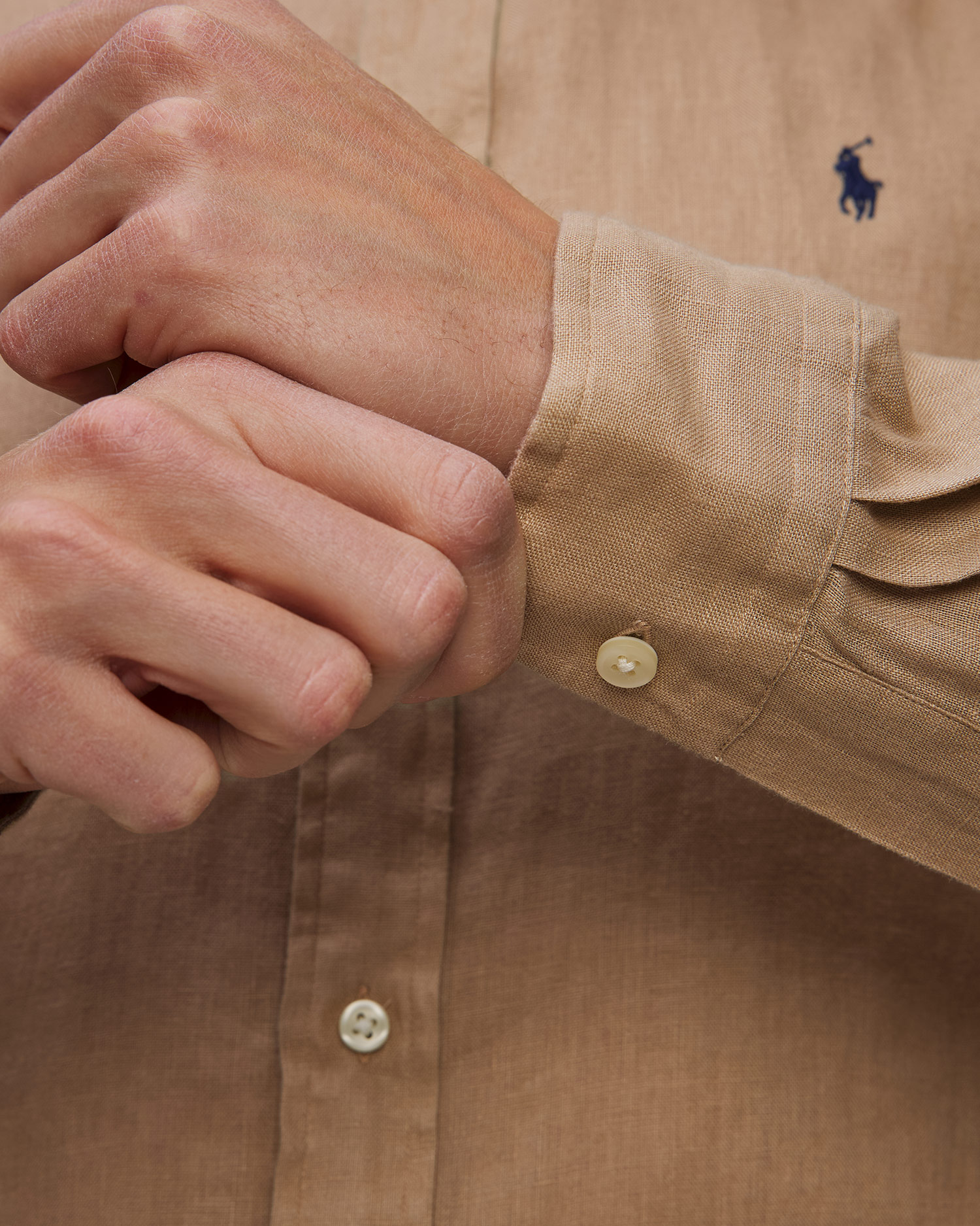 Men's beige linen shirt Polo Ralph Lauren