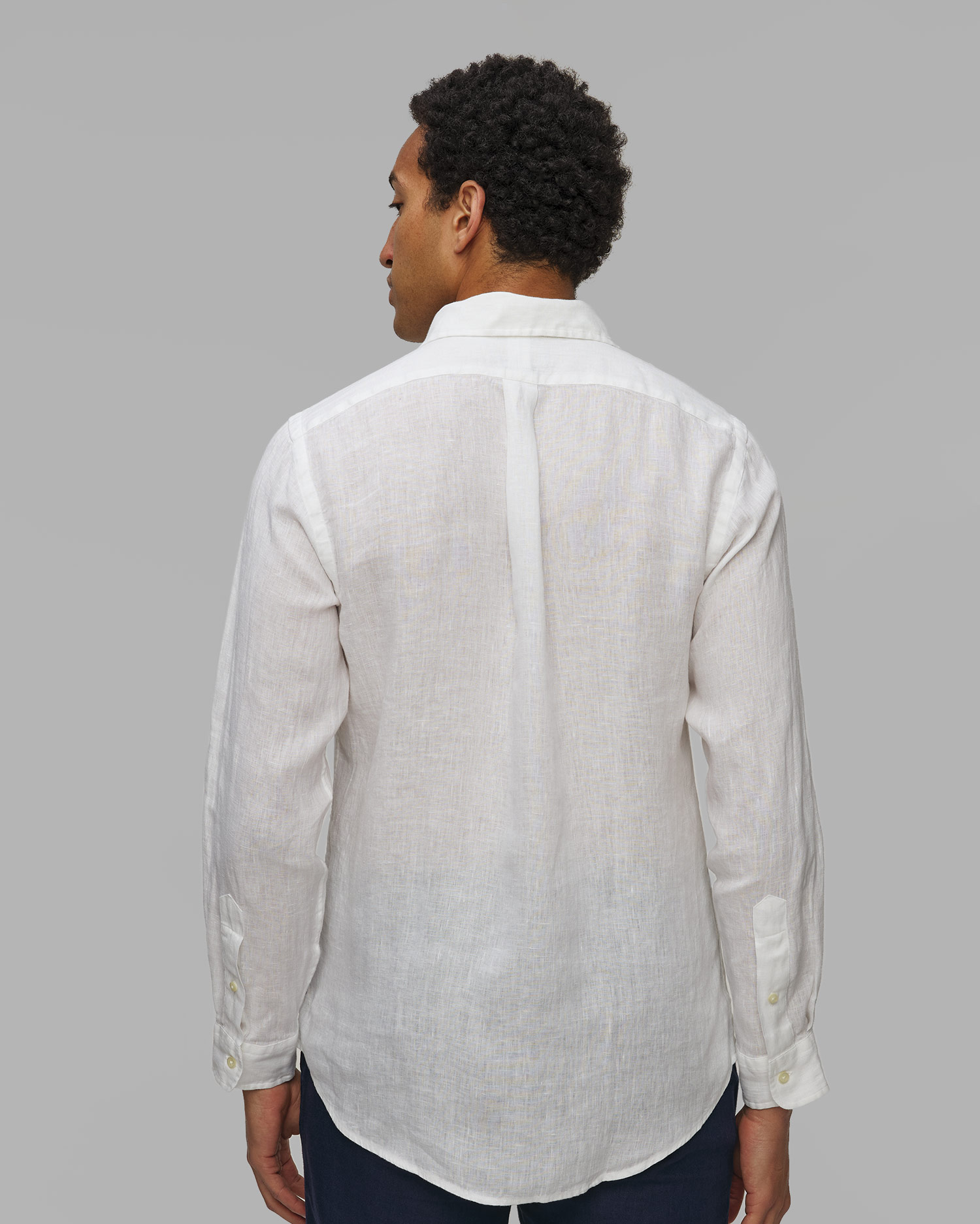 Camicia bianca in lino da uomo Polo Ralph Lauren
