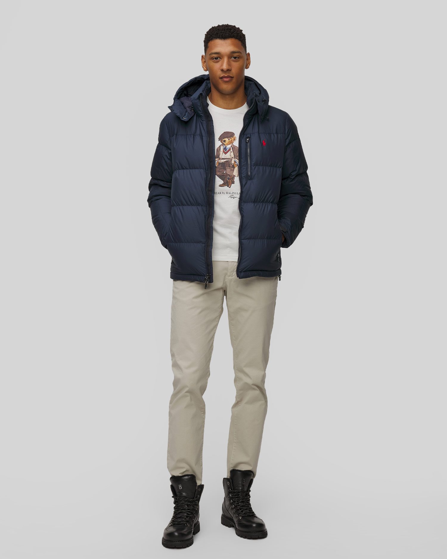 Doudoune bleu marine pour hommes Ralph Lauren