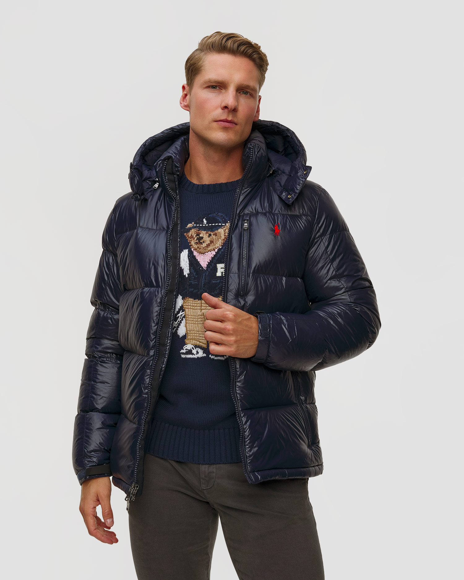 Doudoune bleu marine pour hommes Polo Ralph Lauren