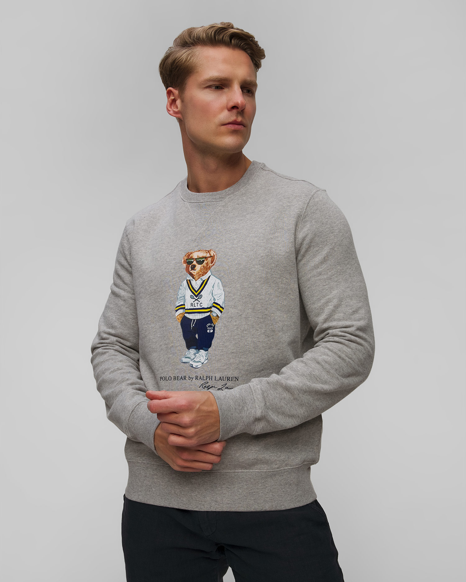 Sweat-shirt gris pour hommes Polo Ralph Lauren 