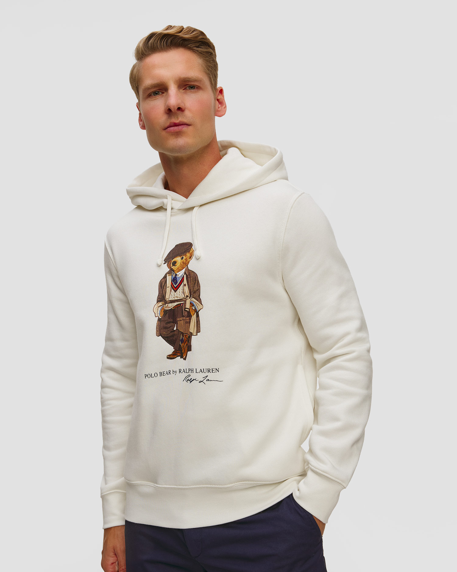 Bílá pánská mikina s kapucou Polo Ralph Lauren