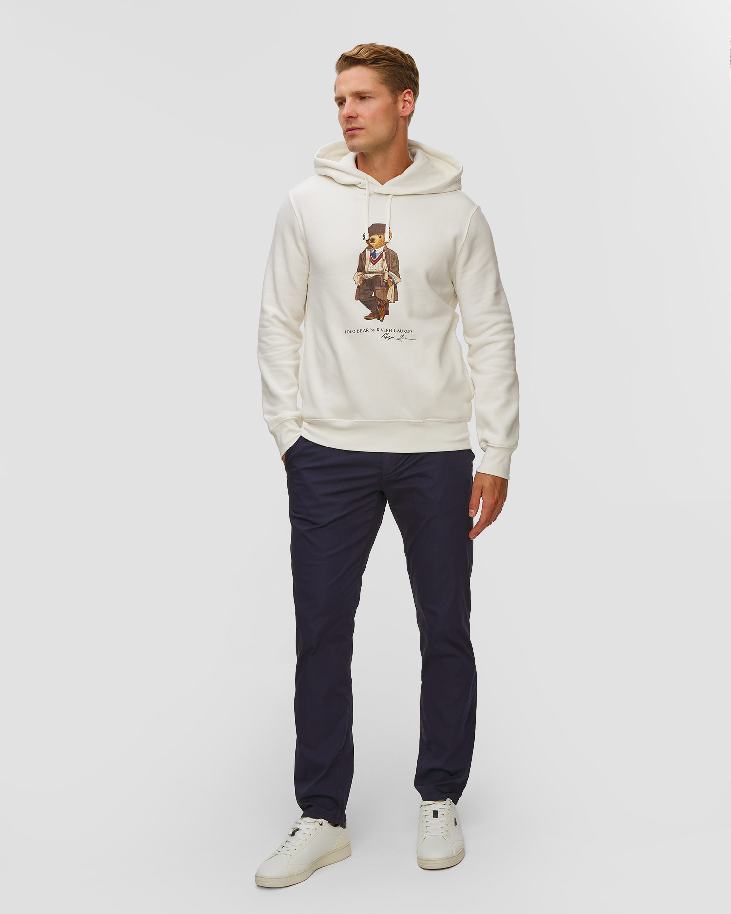 Bílá pánská mikina s kapucou Polo Ralph Lauren