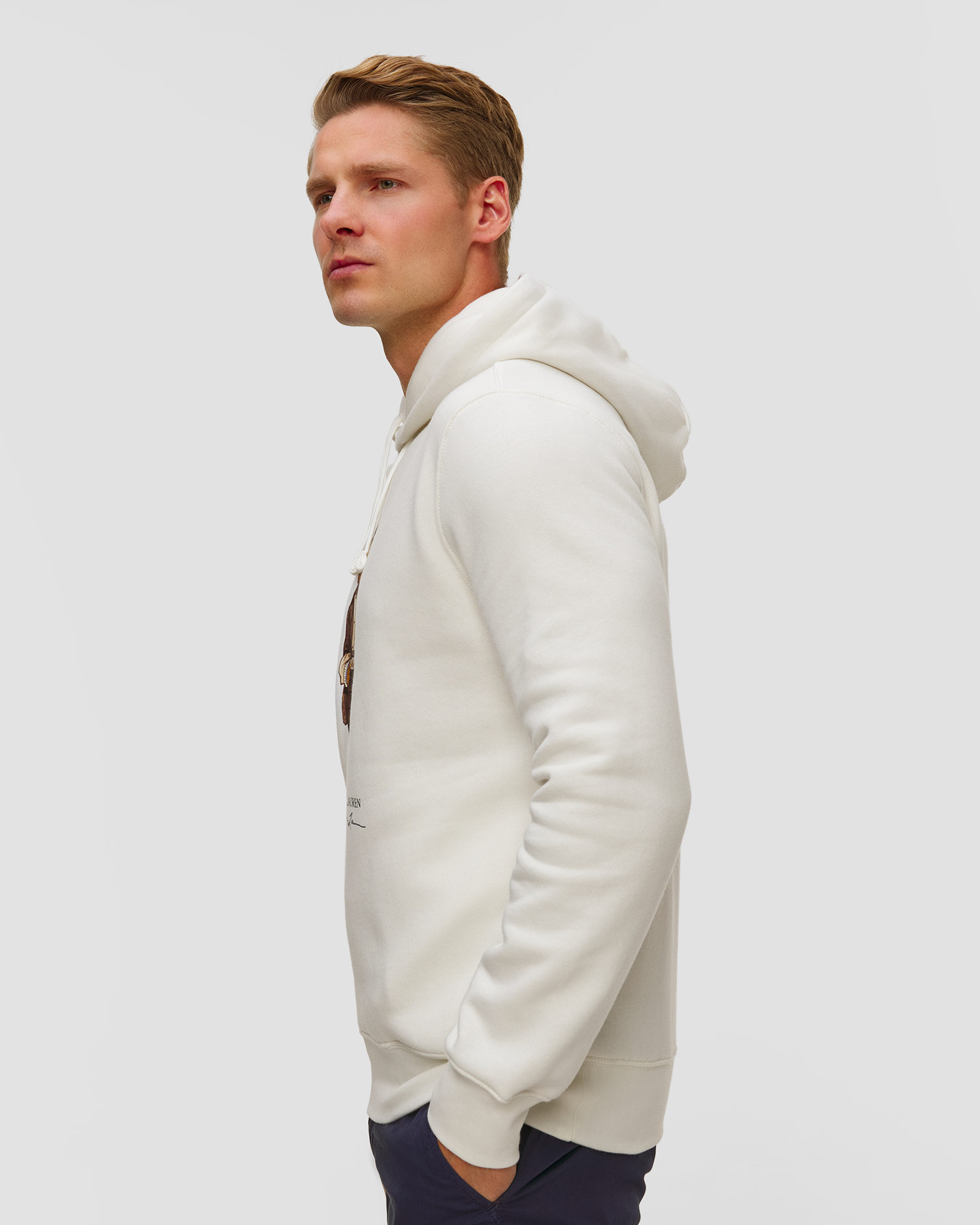Bílá pánská mikina s kapucou Polo Ralph Lauren