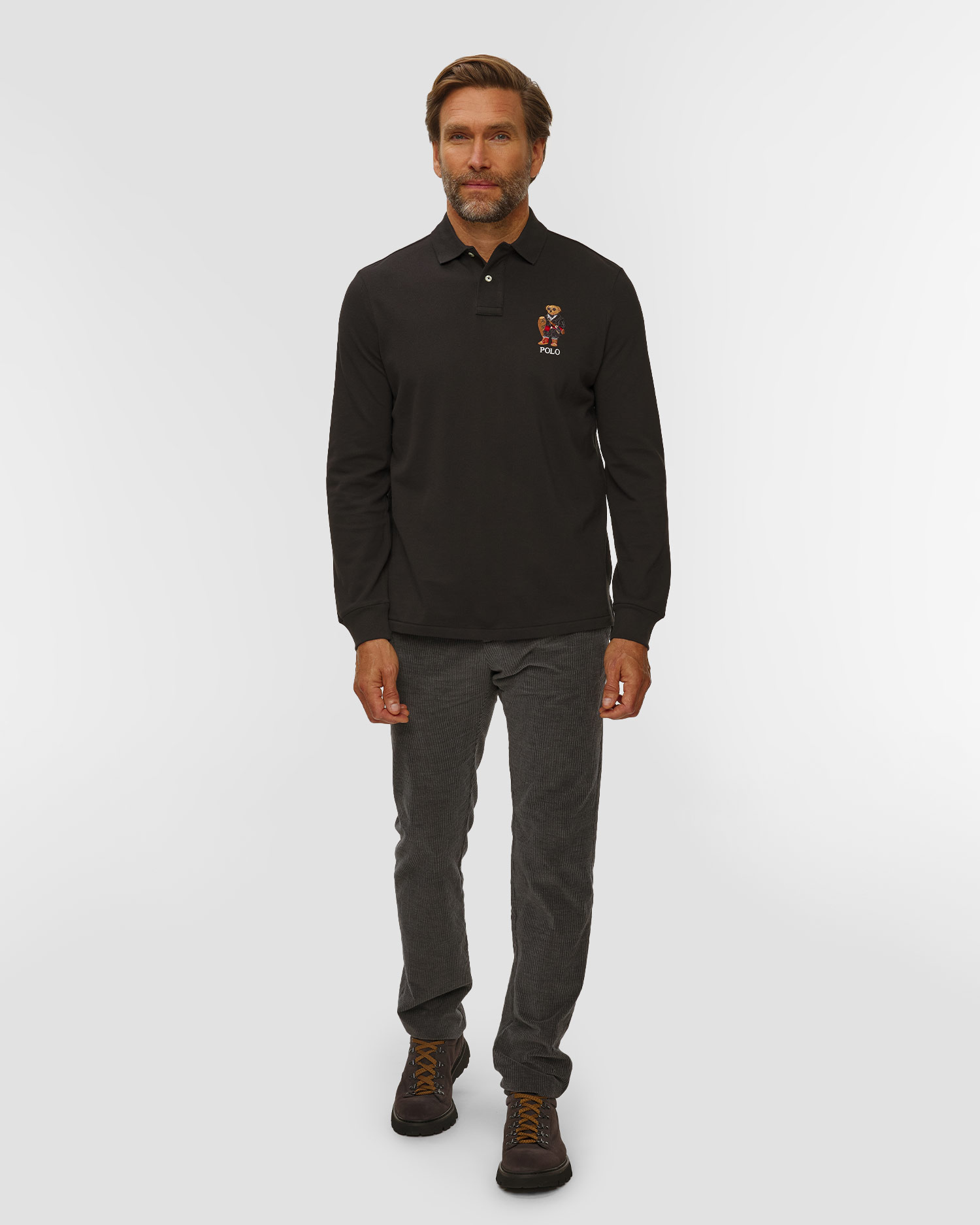 Polo a maniche lunghe da uomo Polo Ralph Lauren, Colore/Disegno: Czarny