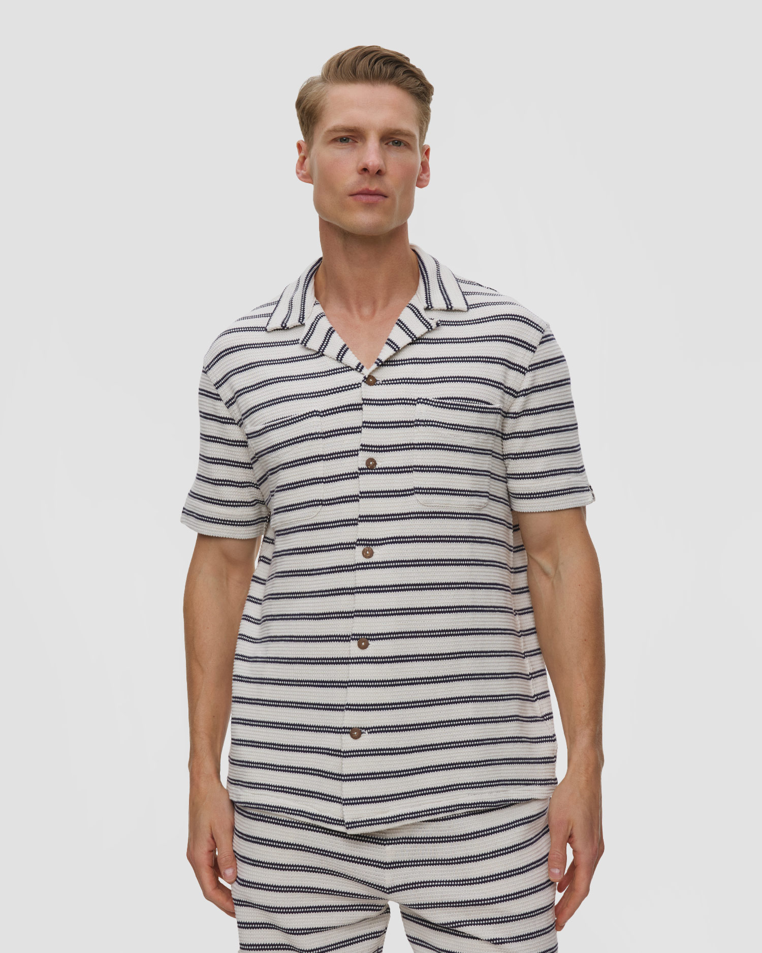 Pánská pruhovaná košile z úpletu Polo Ralph Lauren, Barva/Vzor: Biały,Print