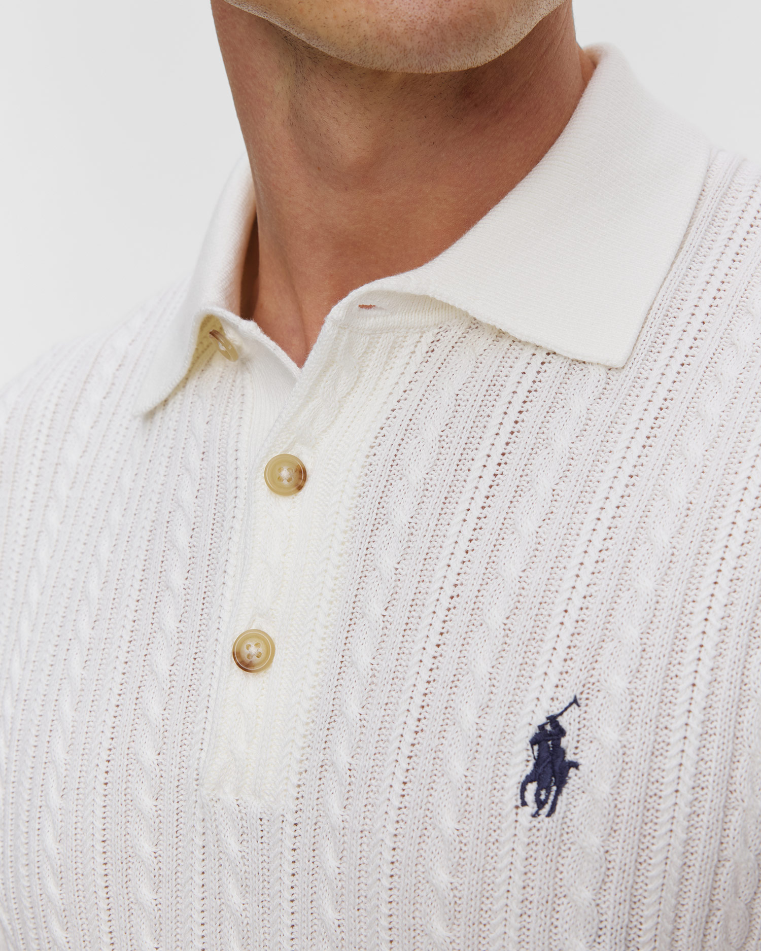 Pánsky biely sveter Polo Ralph Lauren