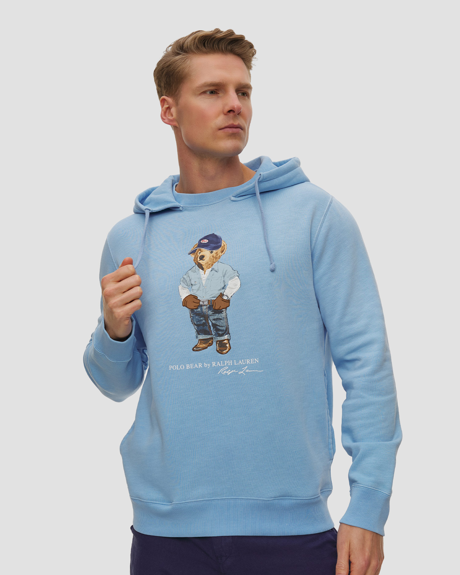 Niebieska bluza z kapturem męska Polo Ralph Lauren