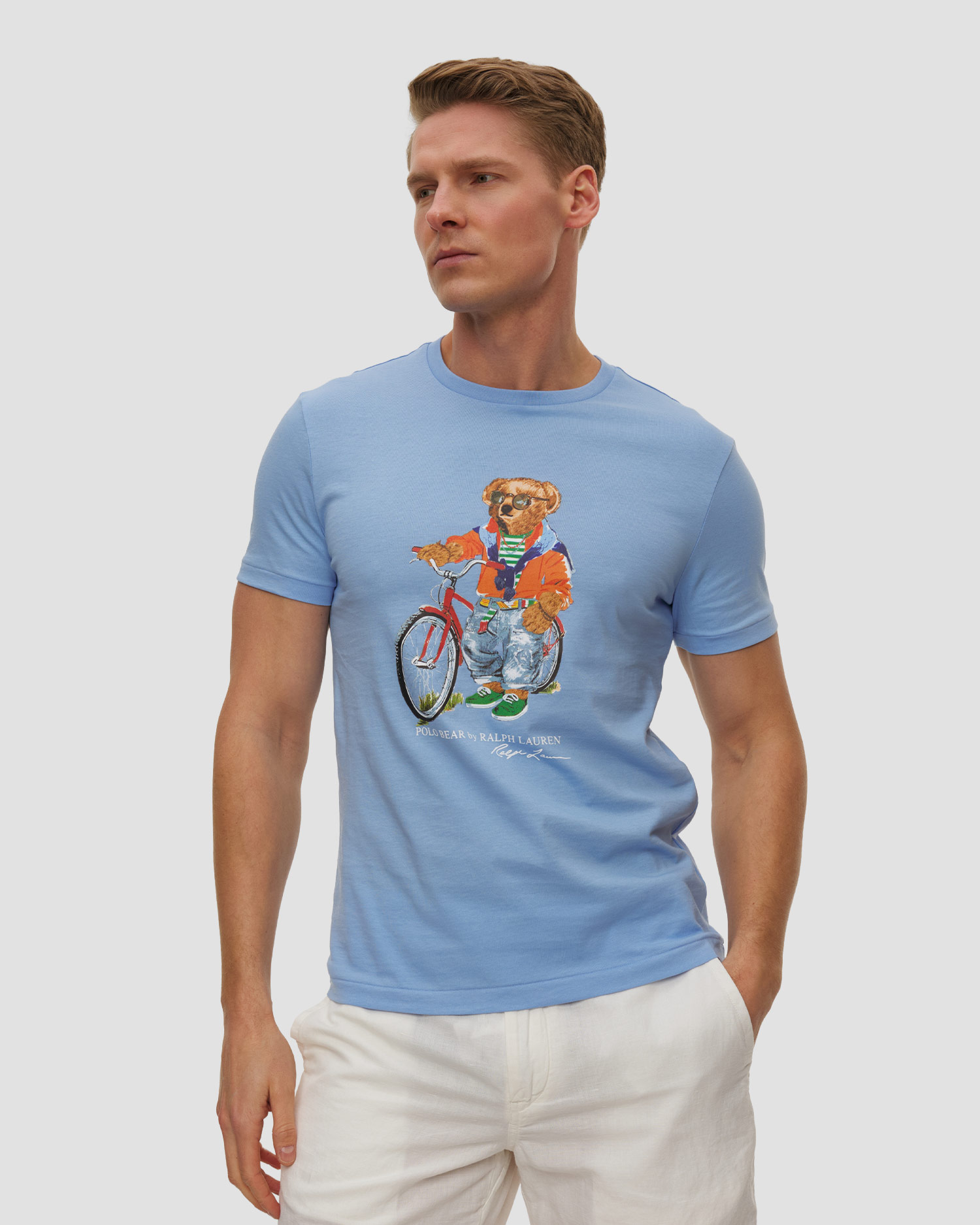 T-shirt bleu pour hommes Polo Ralph Lauren