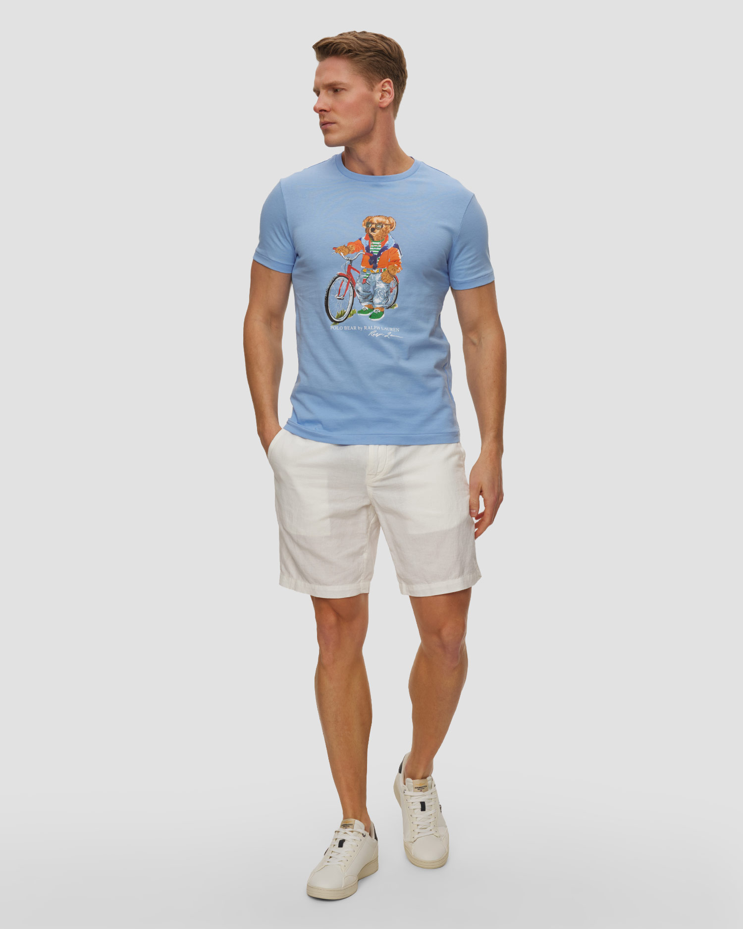 T-shirt bleu pour hommes Polo Ralph Lauren