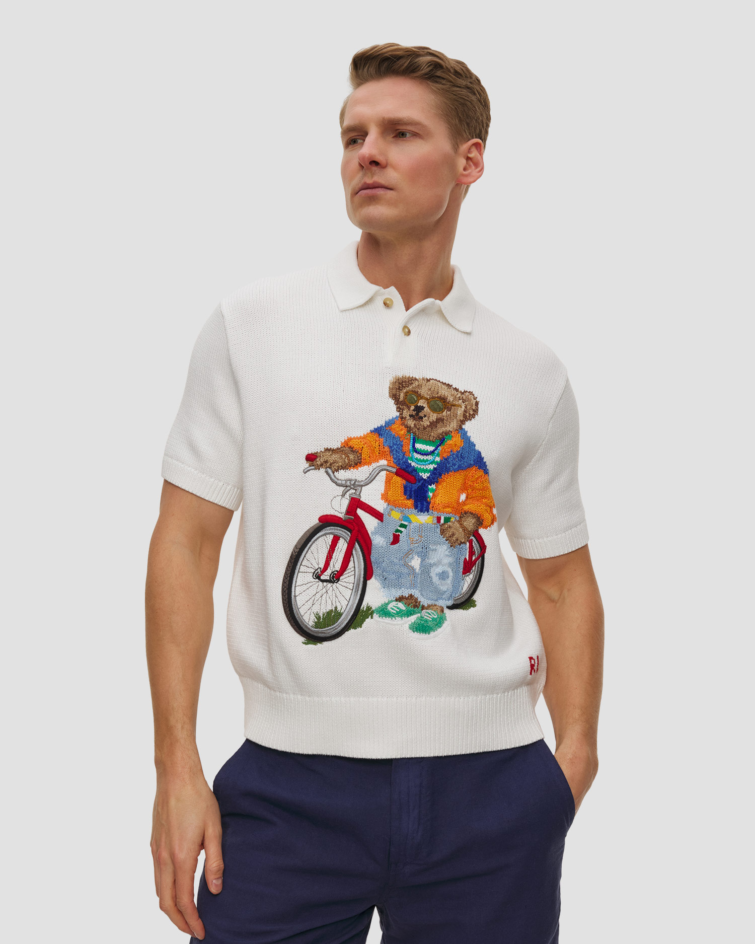 Biały sweter męski Polo Ralph Lauren