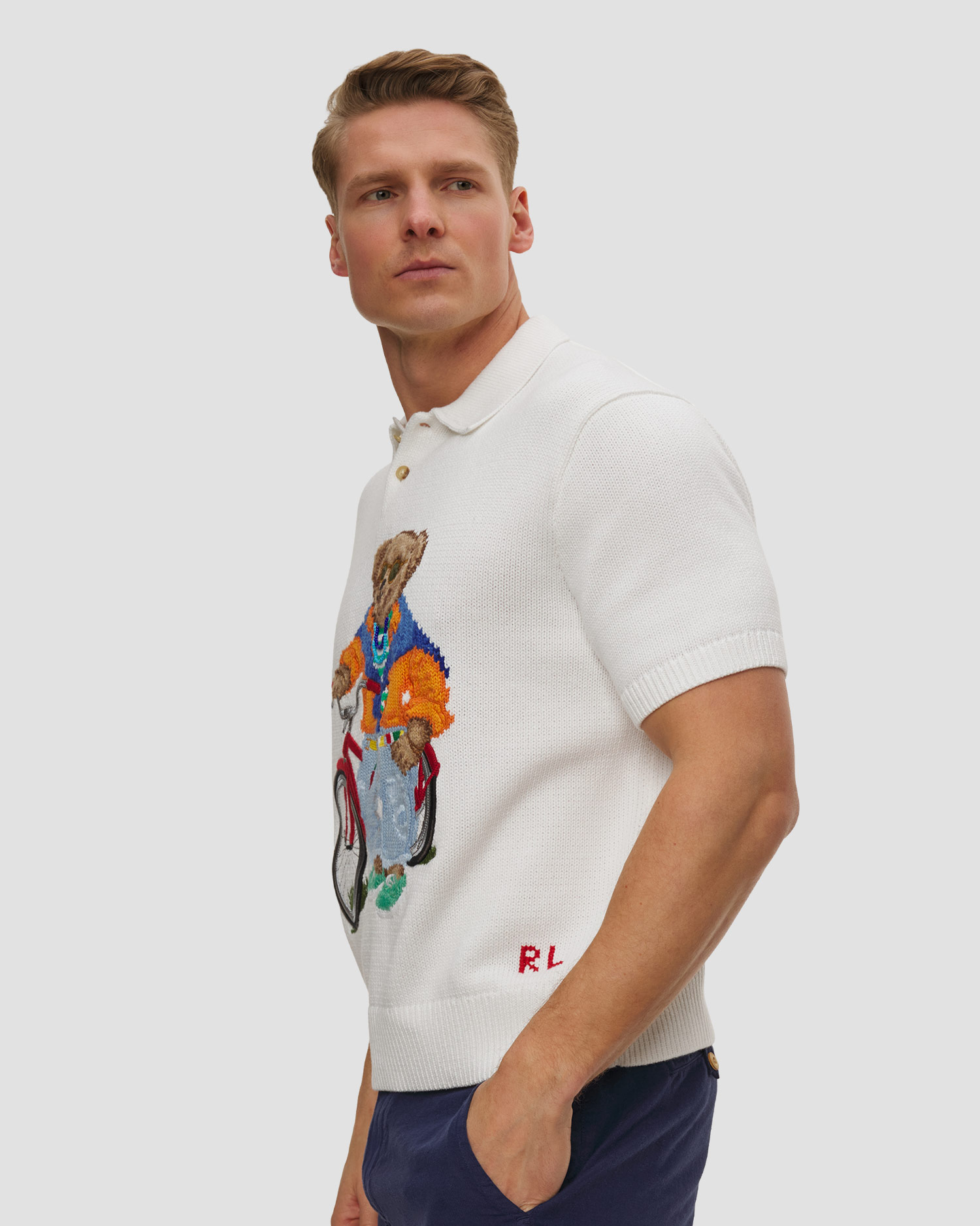 Biały sweter męski Polo Ralph Lauren