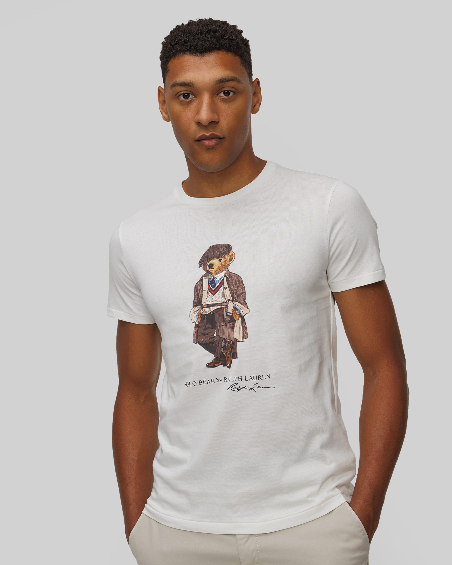 Biały T-shirt męski Ralph Lauren