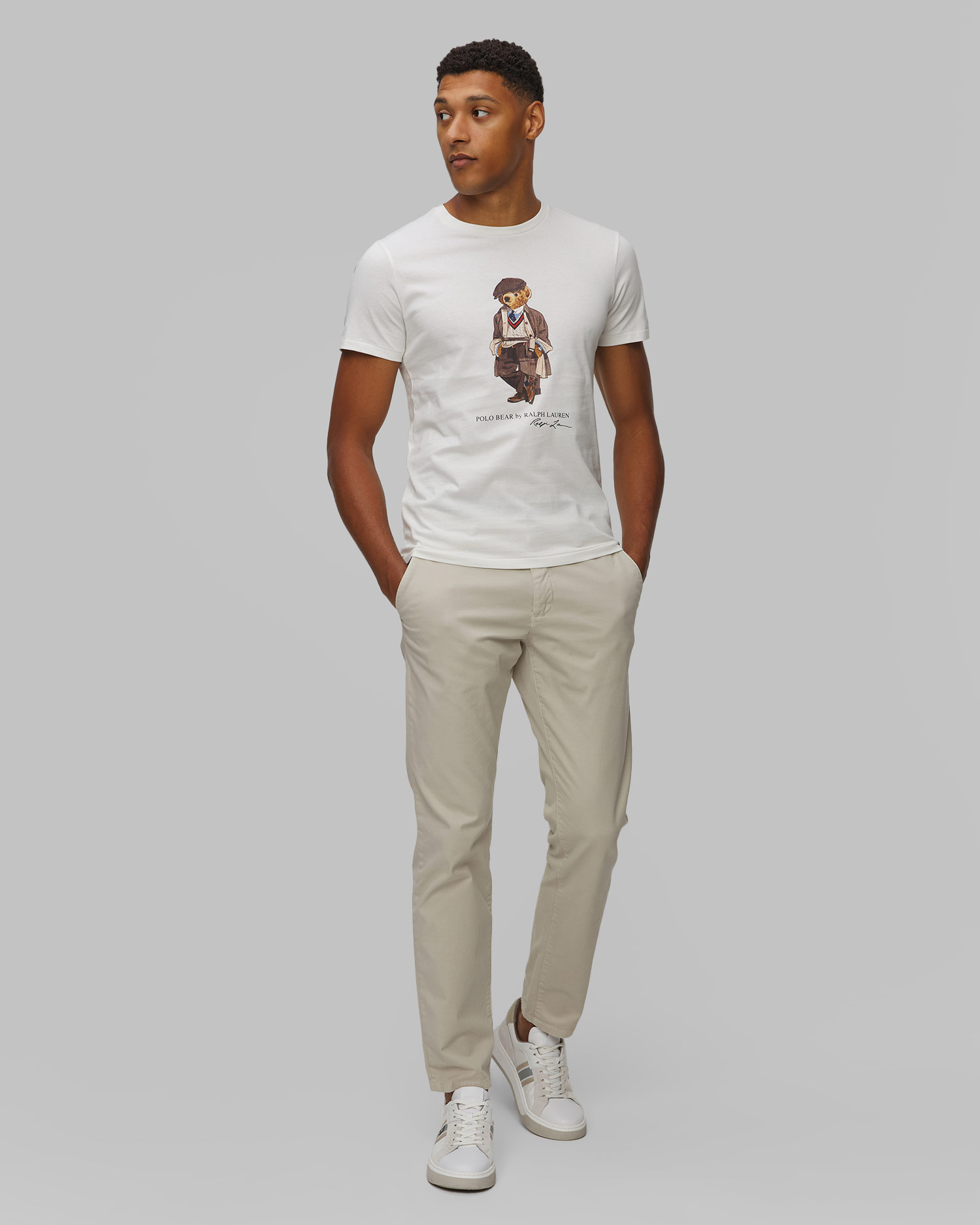 Biały T-shirt męski Ralph Lauren