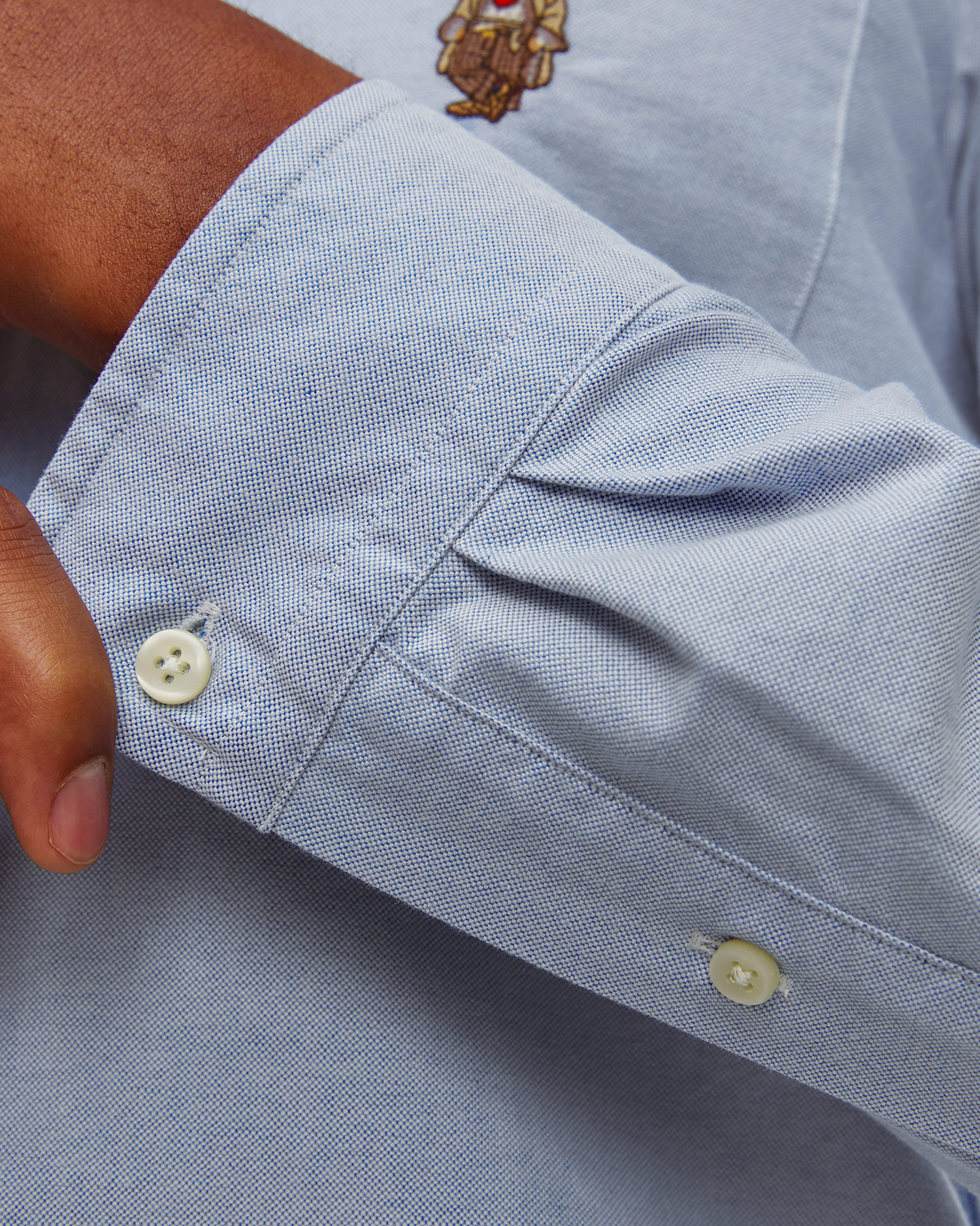 Chemise bleue pour hommes Ralph Lauren Classic Oxford