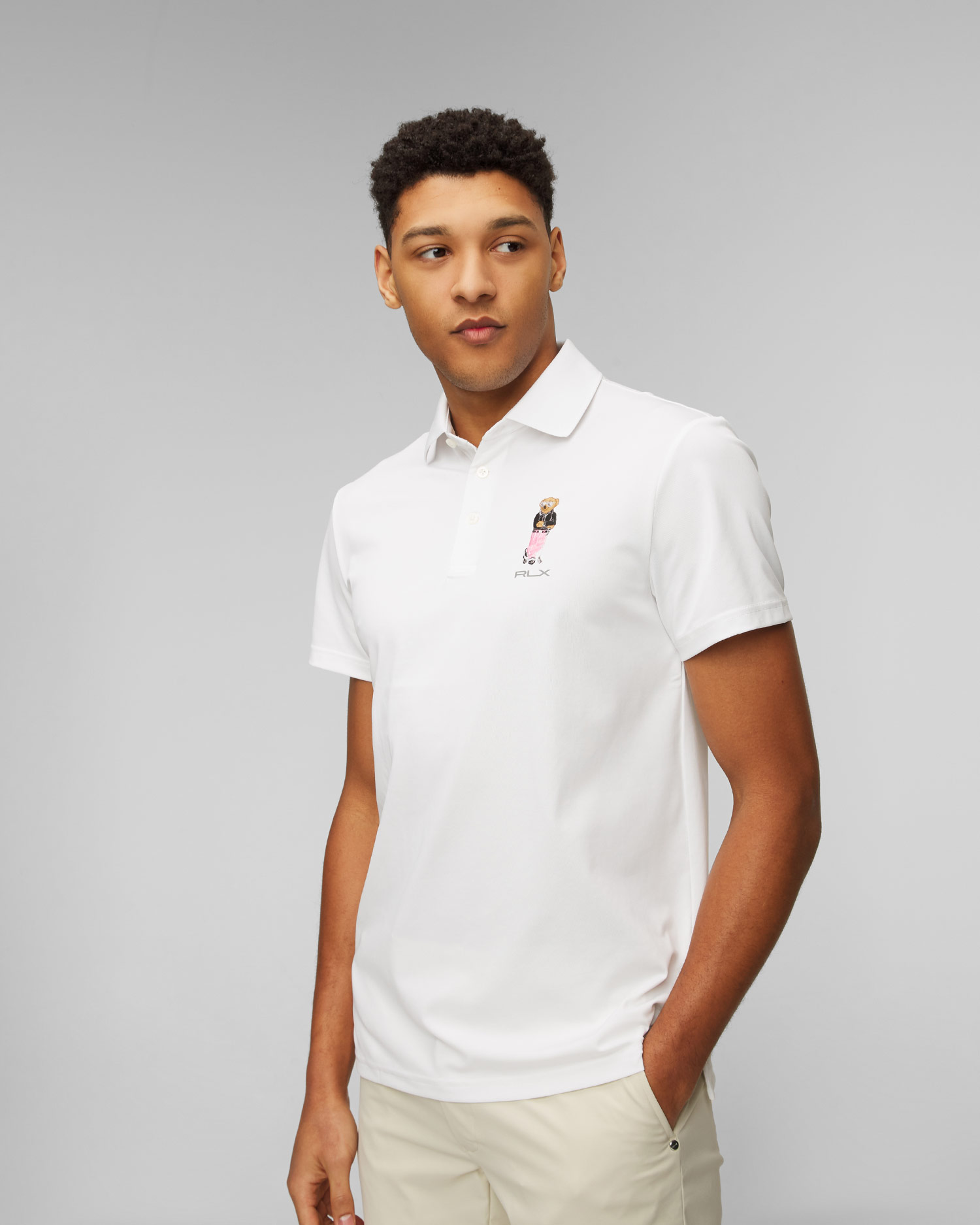 Men's white polo Ralph Lauren RLX Golf