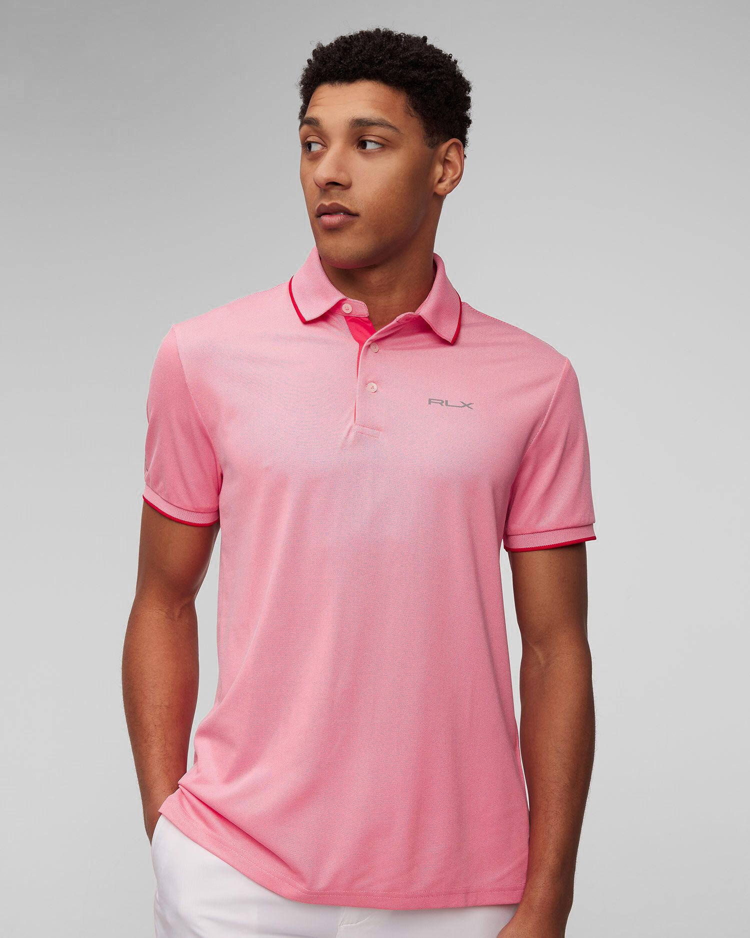 Polo rose pour hommes Ralph Lauren RLX Golf 