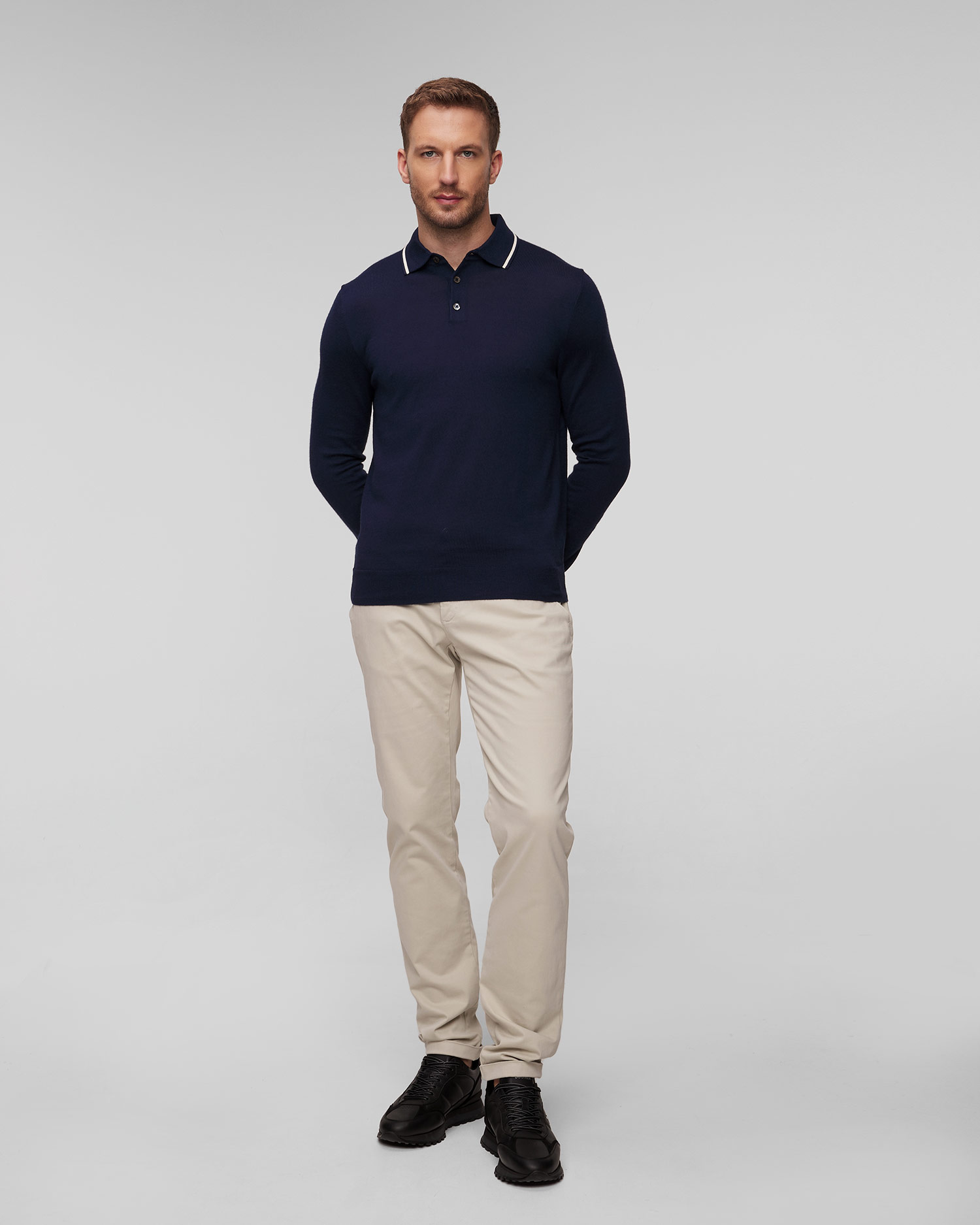 Pull en laine bleu marine pour hommes Ralph Lauren RLX Golf