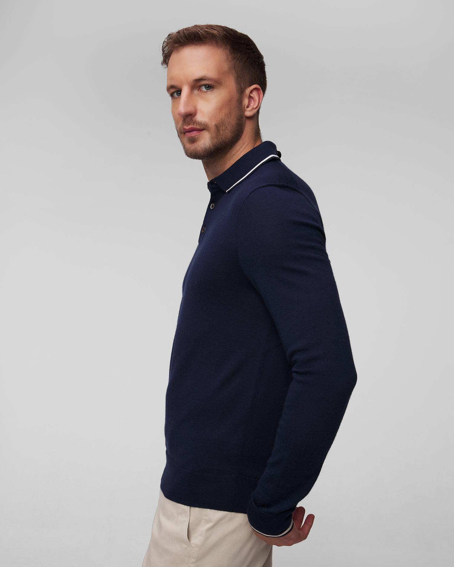 Pull en laine bleu marine pour hommes Ralph Lauren RLX Golf