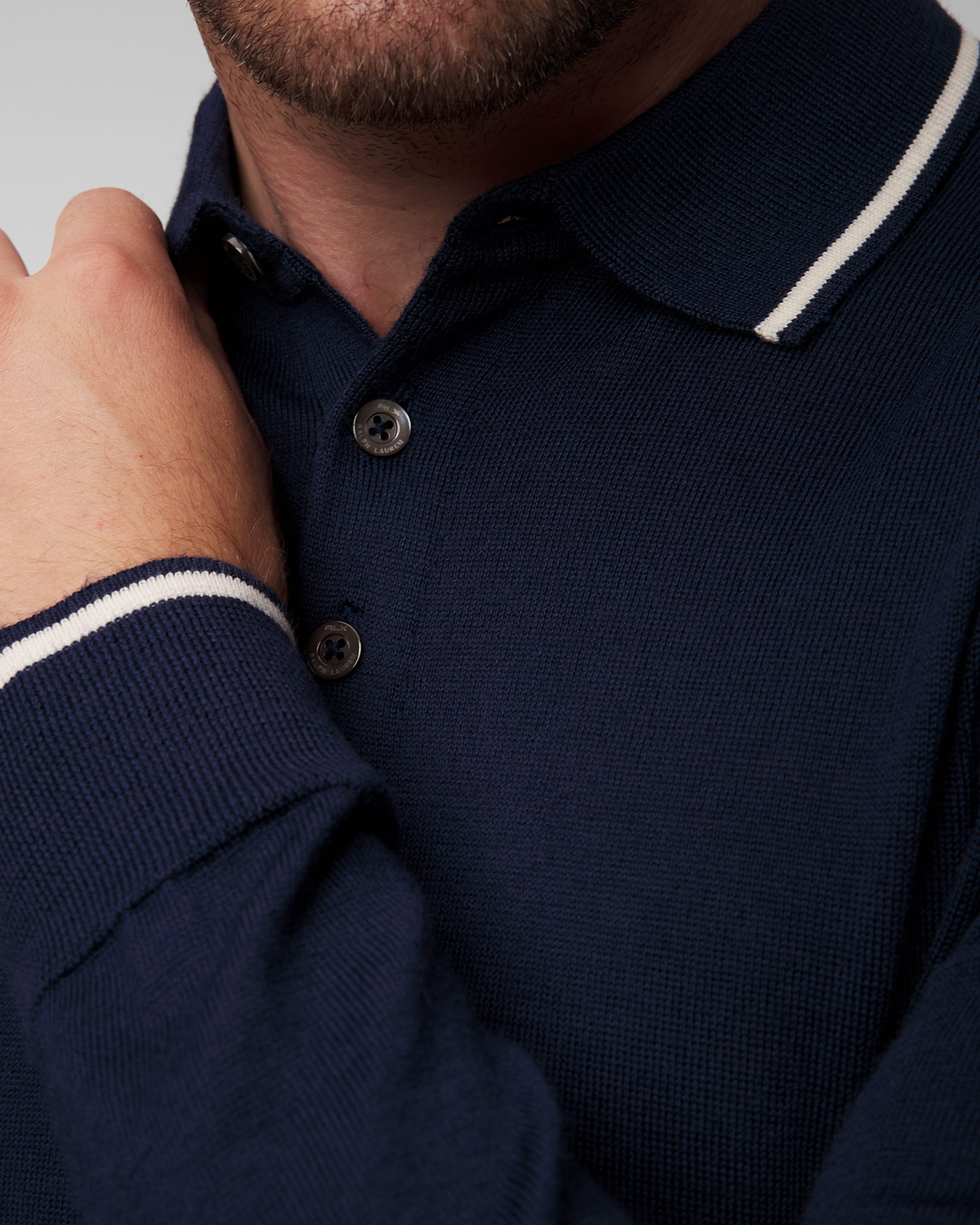 Pull en laine bleu marine pour hommes Ralph Lauren RLX Golf