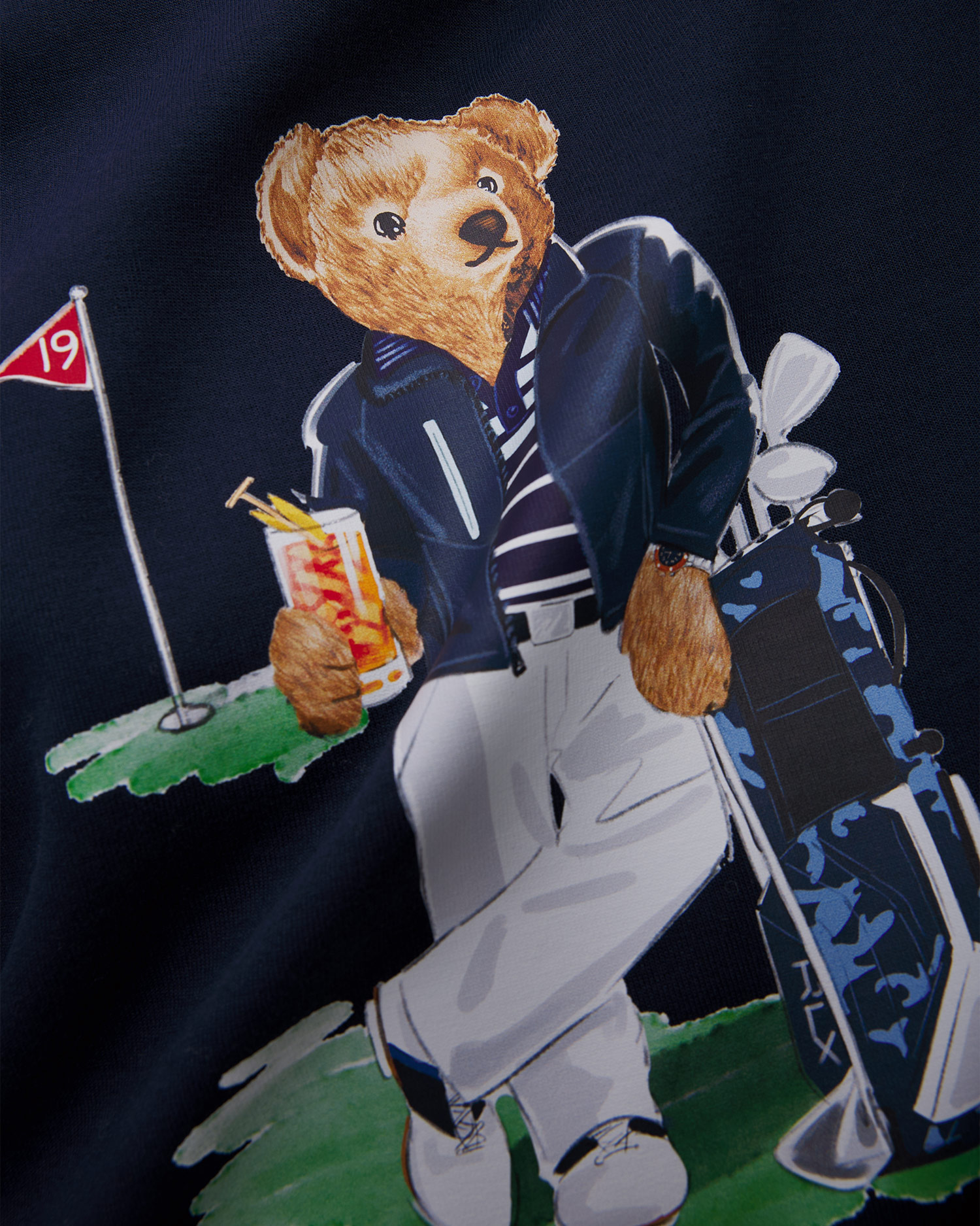 Bluză albastru marin pentru bărbați Ralph Lauren RLX Golf Knit-sweatshirt