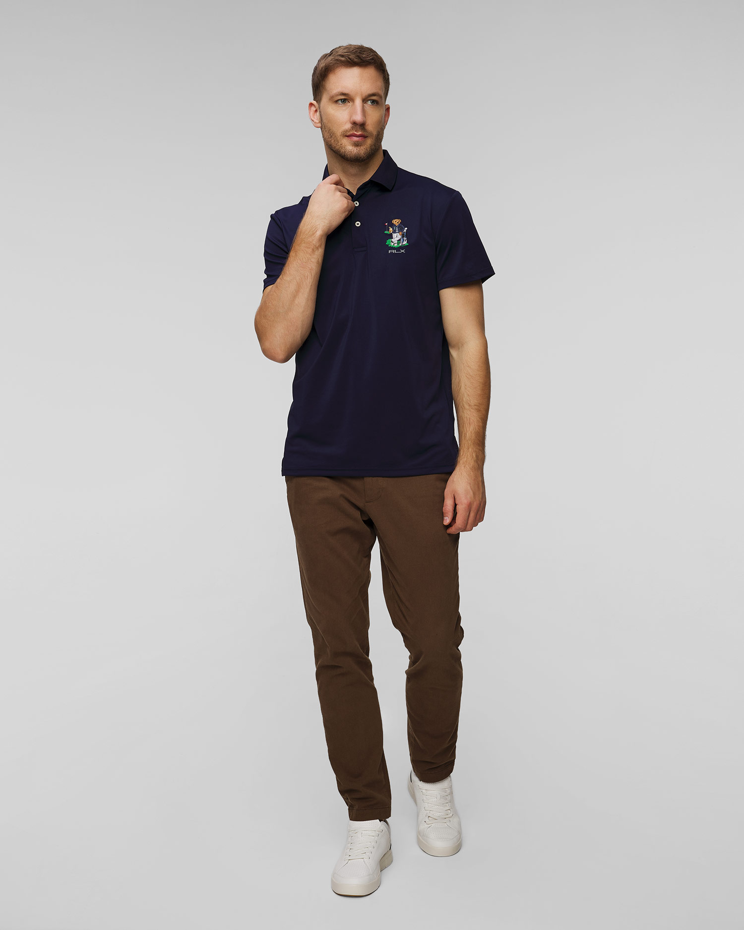 Pánska tmavomodrá polokošeľa Ralph Lauren RLX Golf