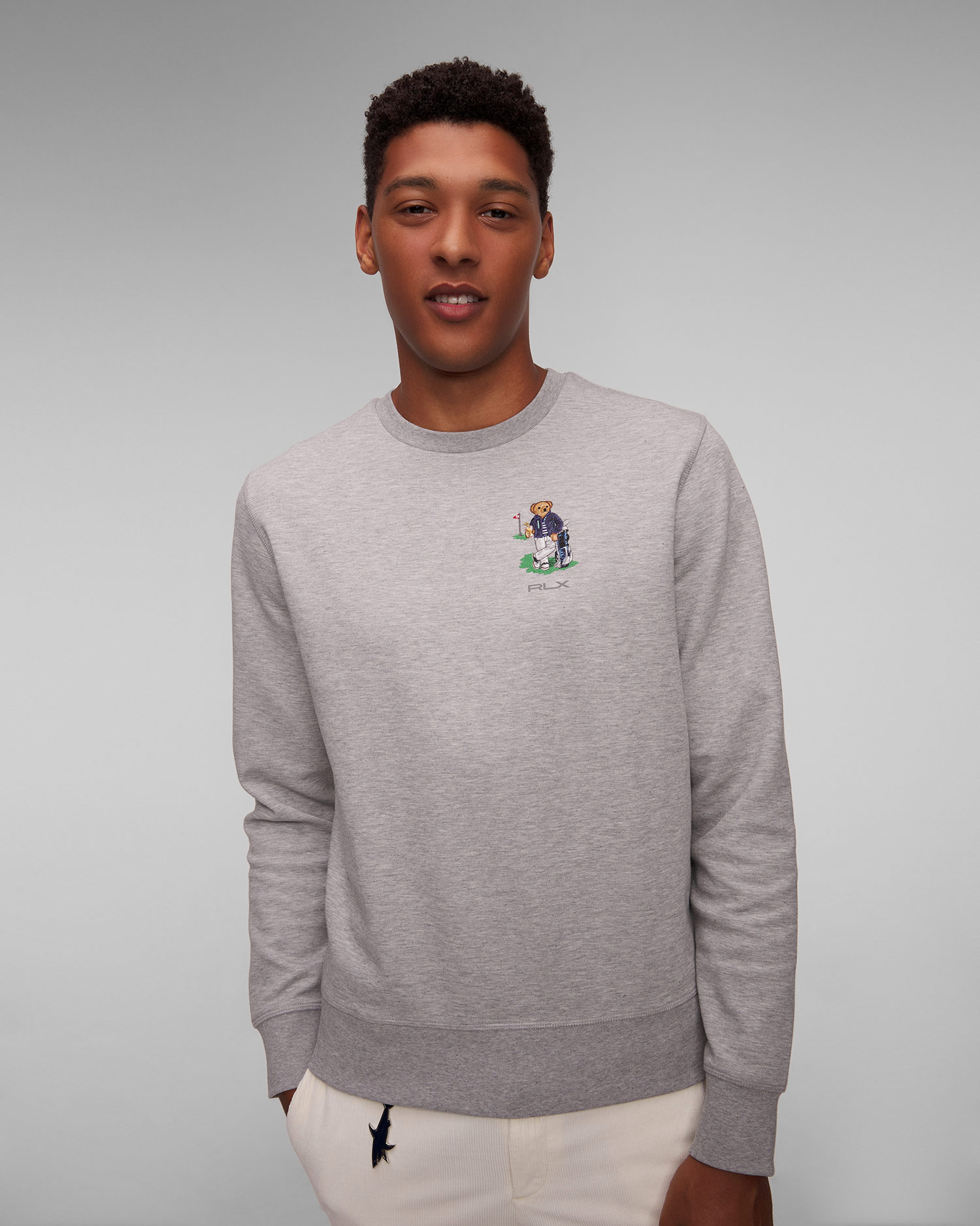 Bluză gri pentru bărbați Ralph Lauren RLX Golf Knit-sweatshirt