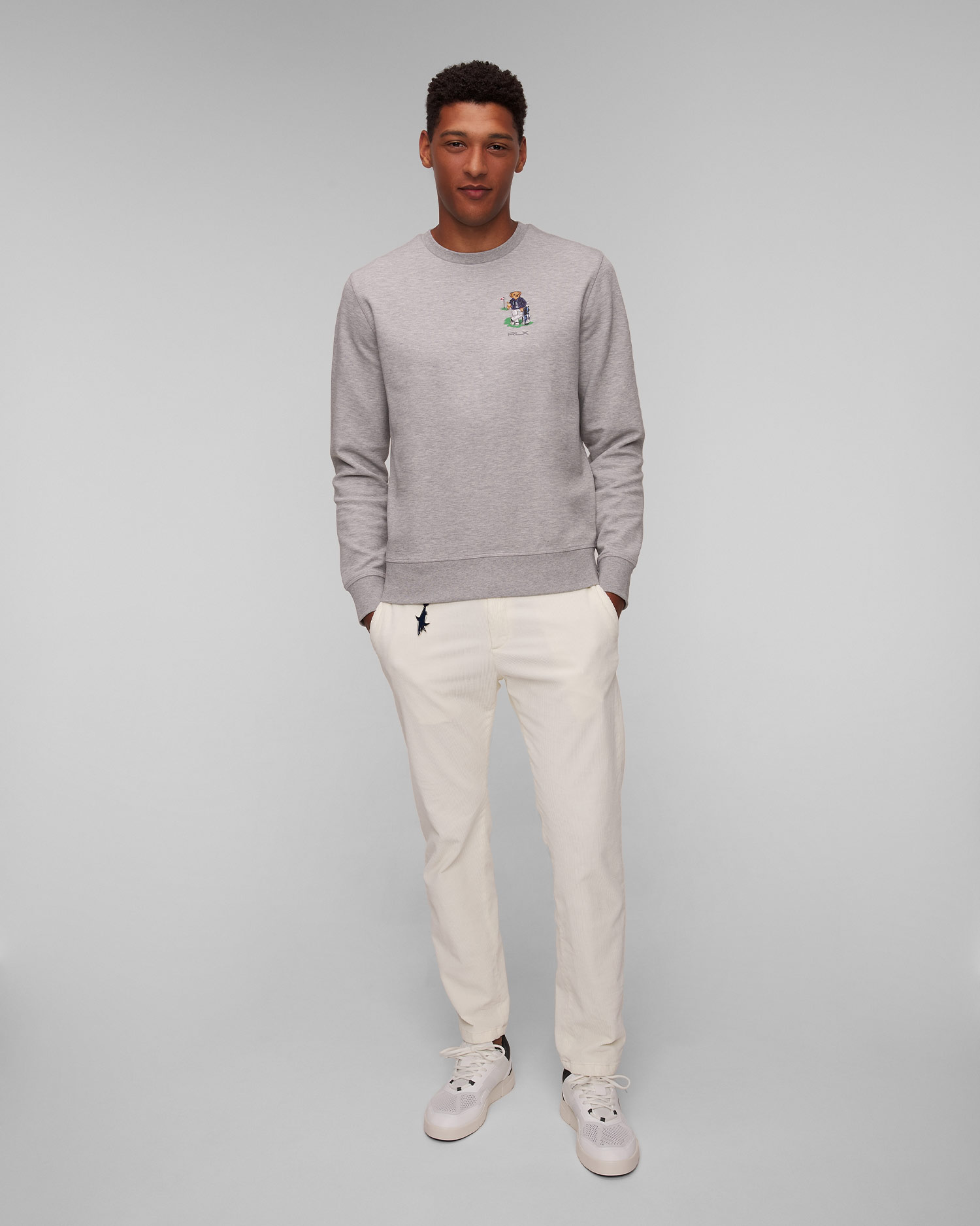 Szara bluza męska Ralph Lauren RLX Golf Knit-sweatshirt